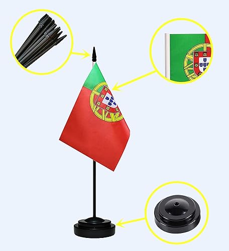 Miniatura 45 de Juego de banderas de escritorio japonesas de lujo, pequeñas banderas de escritorio japonesas en miniatura con poste sólido, base negra y tapa