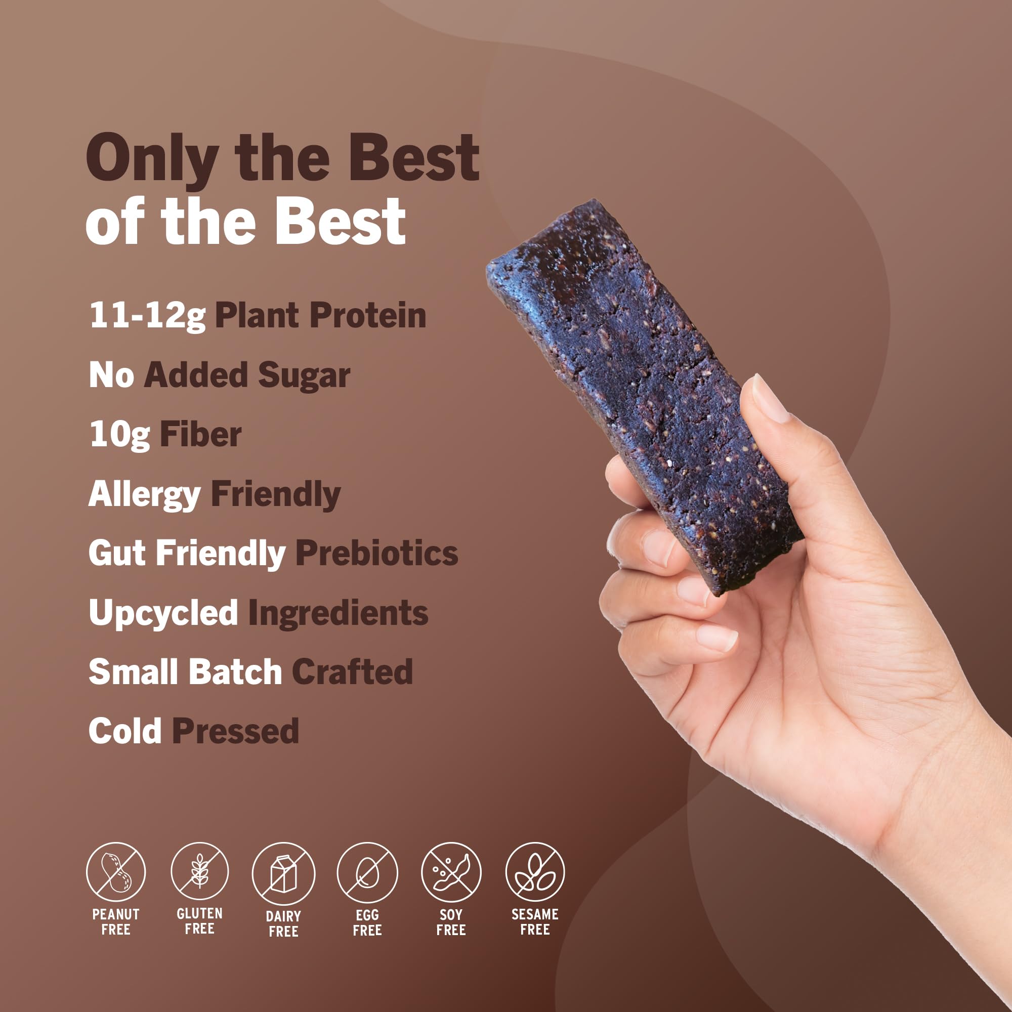 Amrita Nut Free Vegan Protein Bars 12 Pack, 12g Plant Based, Gluten Free — Amazon image 3