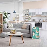 Vista 6 de Swono Bolsa grande de ropa sucia de alpaca para cesta de lavandería, diseño de llamas de dibujos animados, animales lindos, lavable a máquina