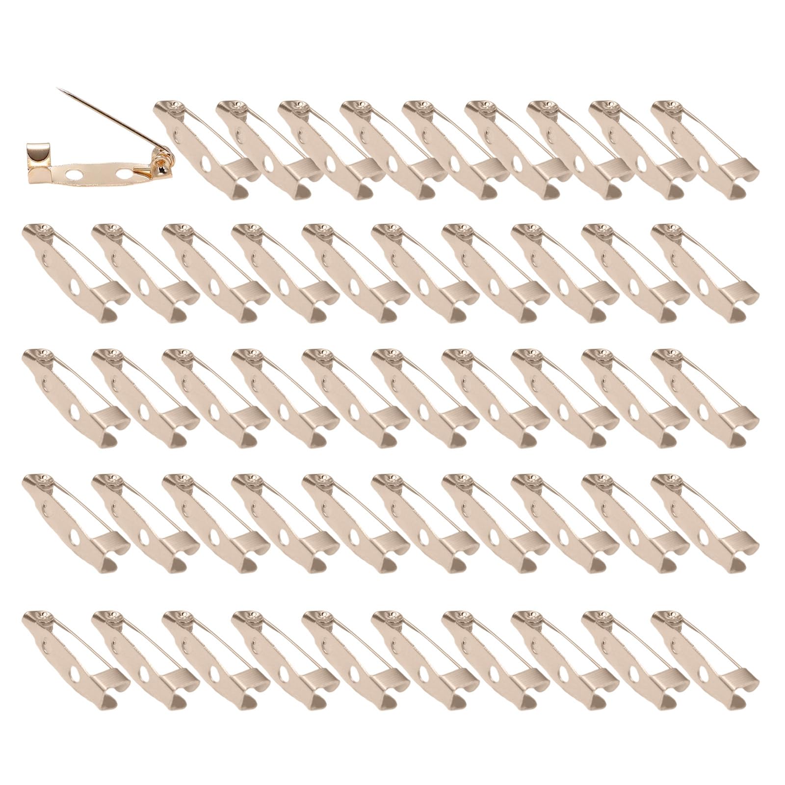 NEWFT Of 50 Brooch Pins with Optional Size Pins Secure Back Clasp for Brooches and Jewelry Project
