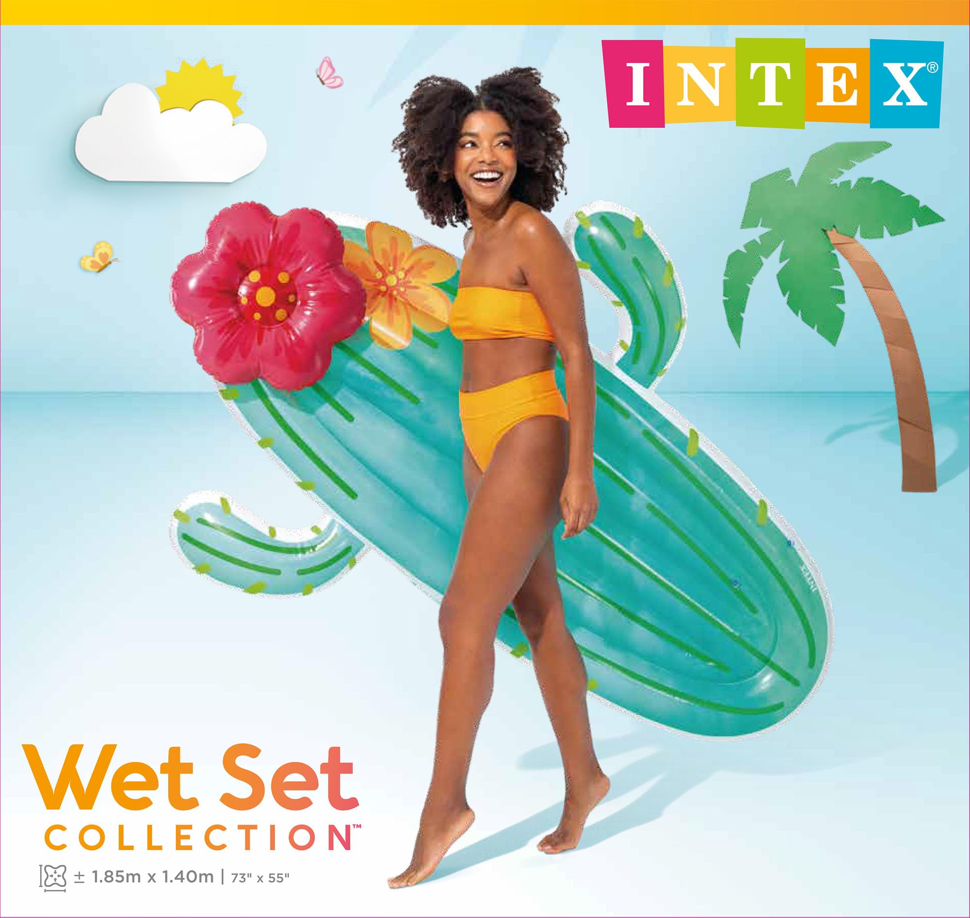 Intex Cactus Float, Inflated Size: 1.80m x 1.30m x 28cm (58793EU)