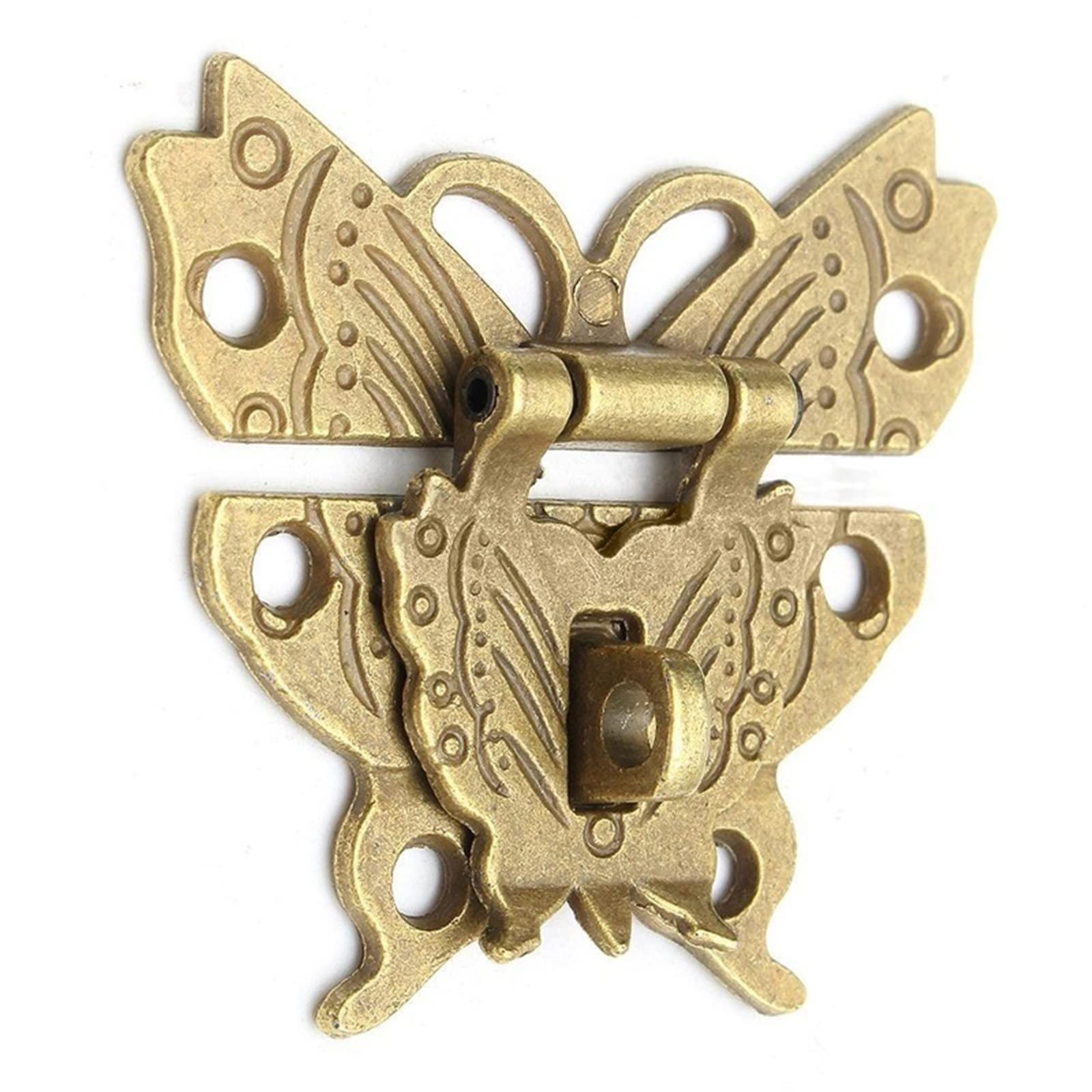SFJSFIMQ Latch Lock Alloy Butterfly Latch Catch Wooden Jewelry Box Case Hasp Lock Home Decoration