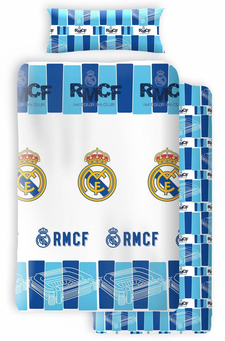 Atmosfera Home Juego Sabanas Real Madrid (Cama 90cm) Incluye Funda de Almohada