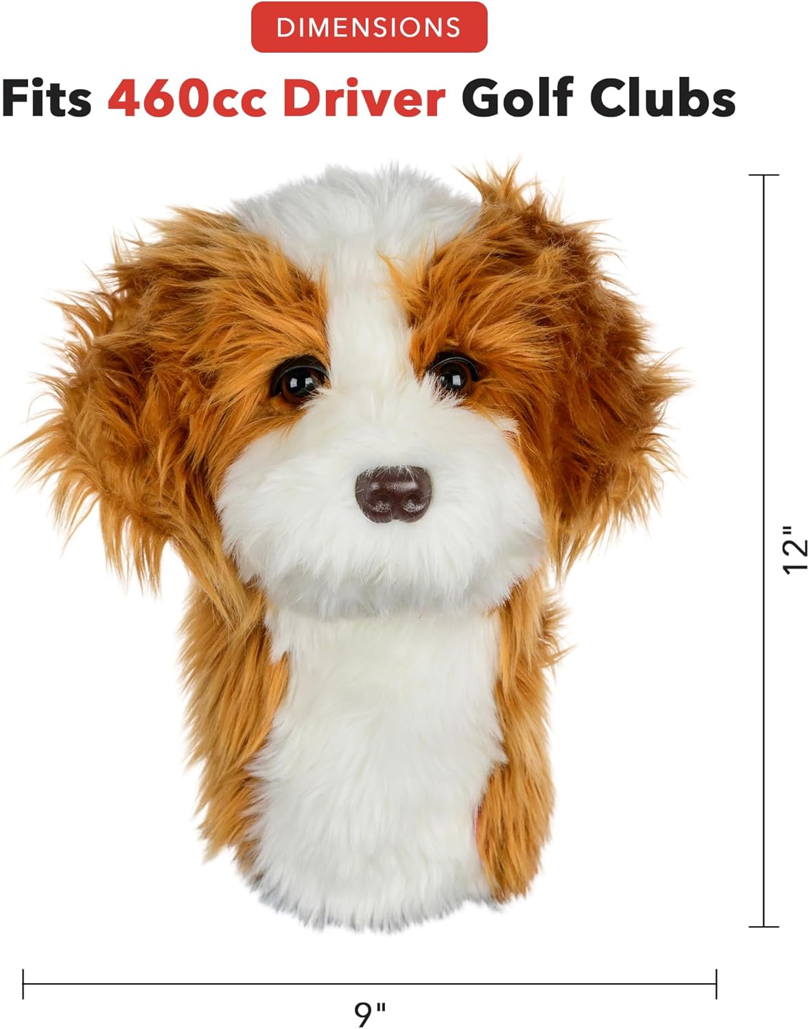 Daphne's Headcovers Cavapoo Driver Headcover | Funny Golf Club Covers | Golf Head Covers for Drivers | Stylish Golf Club Head Covers | Golf Driver Covers | Men’s & Women’s Driver Headcover