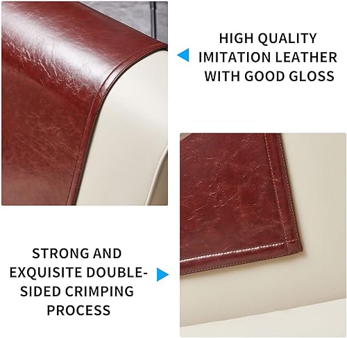 Miniatura 5 de Protector de reposacabezas reclinable antideslizante, fundas lavables de piel sintética para reposacabezas para silla reclinable, fundas