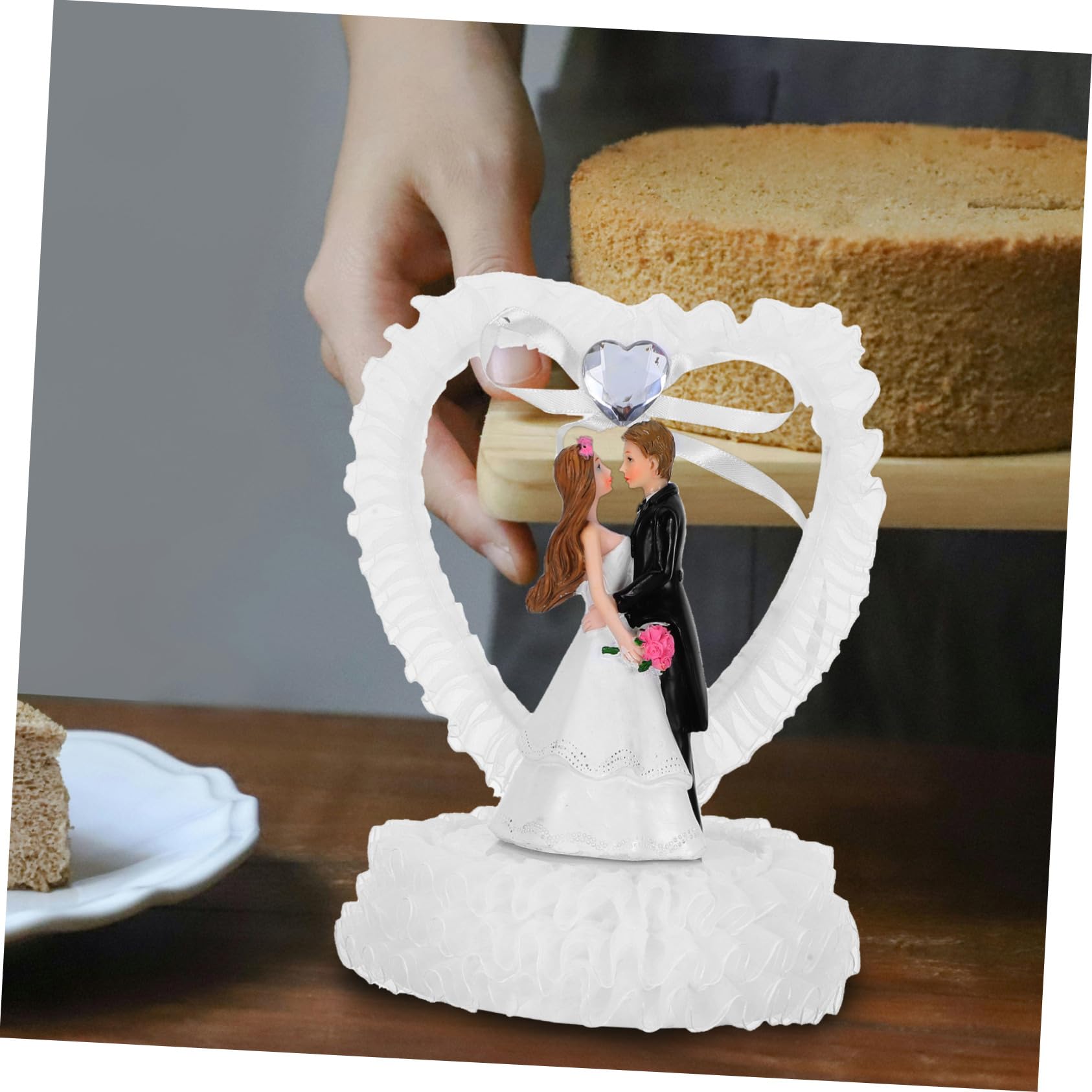 BESTOYARD 2stücke Hochzeitstorten Dekofigur Brautpaar Romantischer Cake Topper Resin Für Hochzeitsfeiern Tortenaufsätze Für Jubiläen Und Besondere Anlässe Gestaltete Pärchenfigur