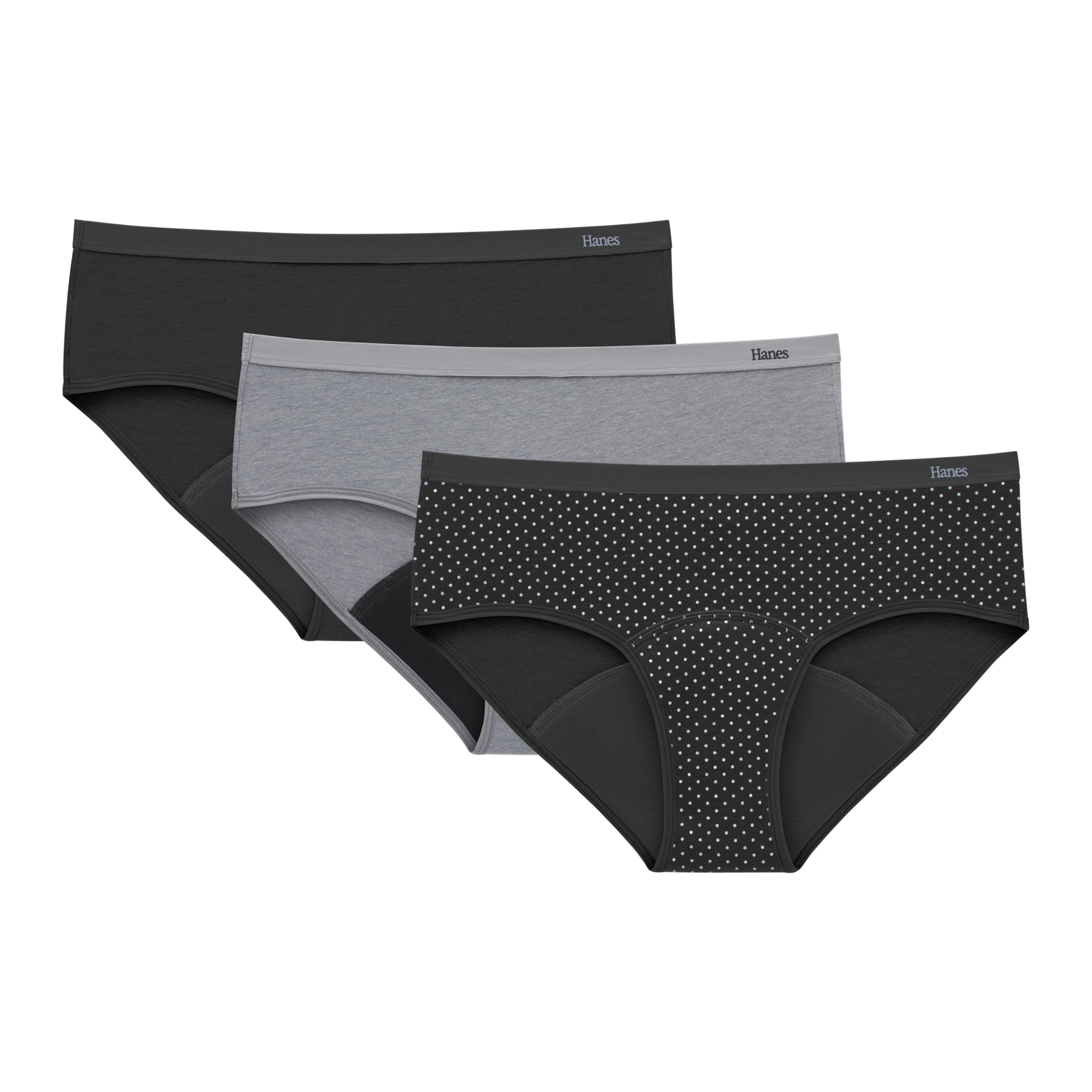 Hanes Womens Comfort Period Underwear Bikini Period Underwear Super Leaks Period Underwear 3-pack