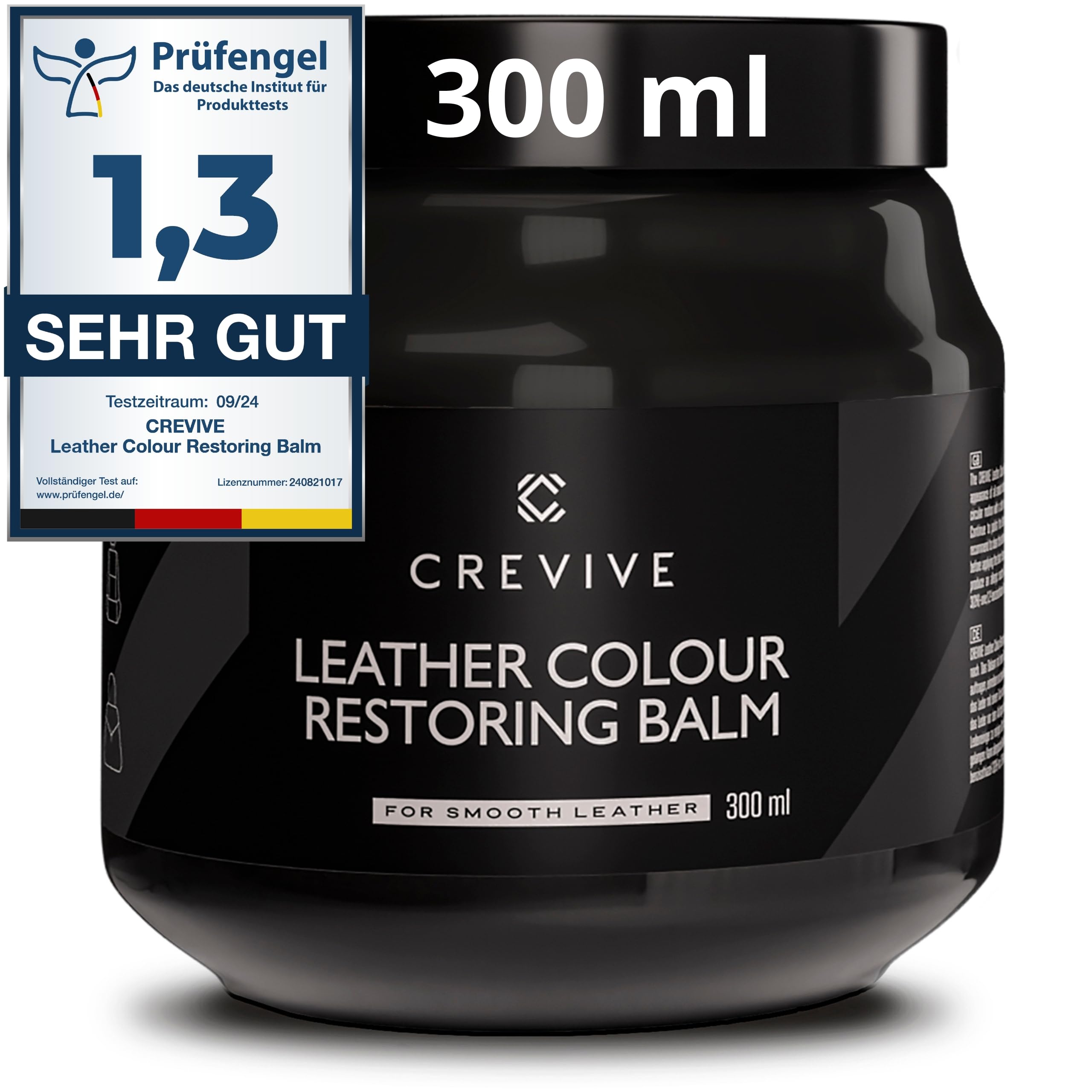 Leder Reparatur Set Schwarz 300 ml - Lederpflege Auto - Lederreparatur Sofa - Autositz Reparatur