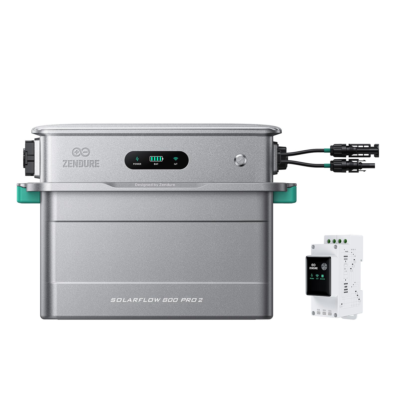 Zendure SolarFlow 800 Pro2, 800W Sortie, 1.92kWh IA | 800W AC Sortie, 1.92kWh LiFePO4, Extensible 7.68kWh, IA App, Plug & Play, Batterie Balcon Solaire