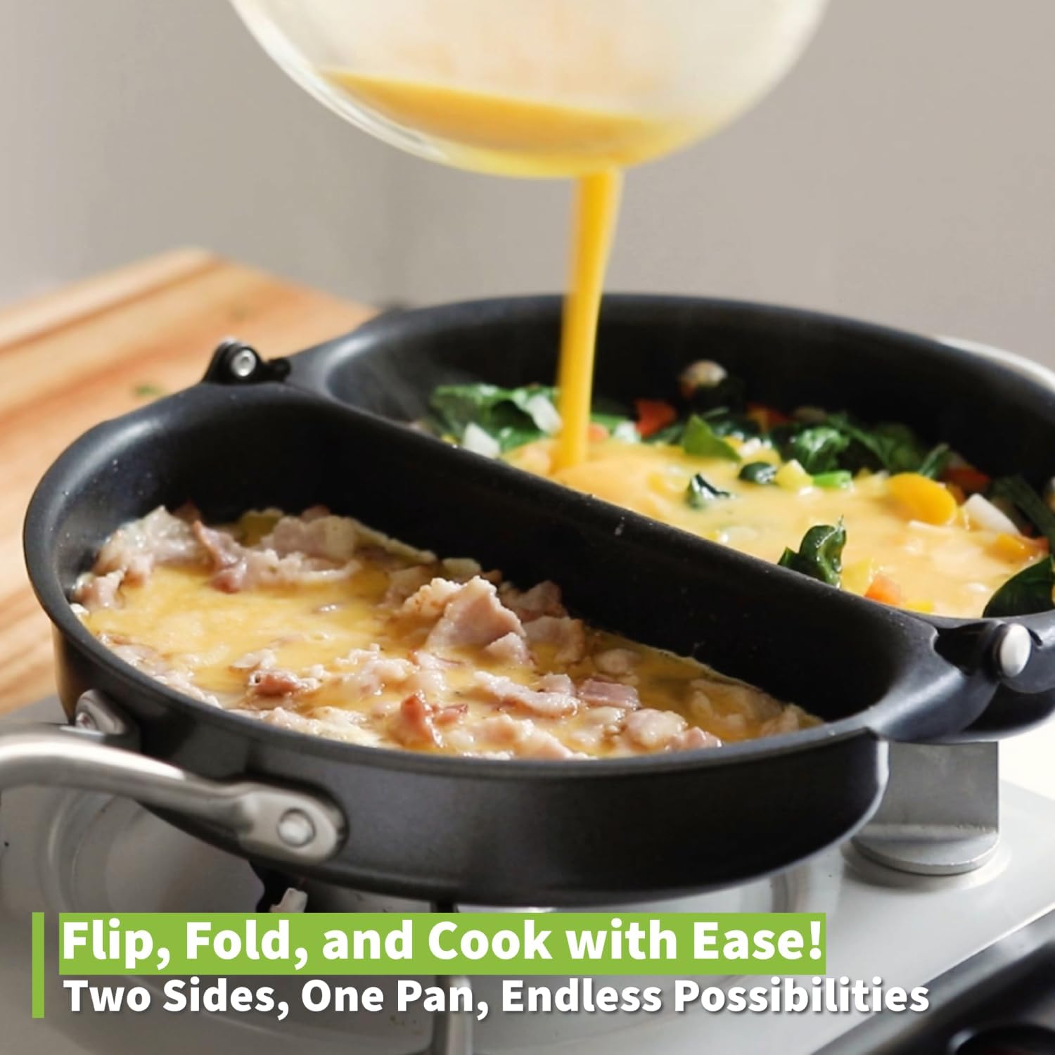 TECHEF Double Sided Frittata and Omelette Pan, PFOA UK Ubuy