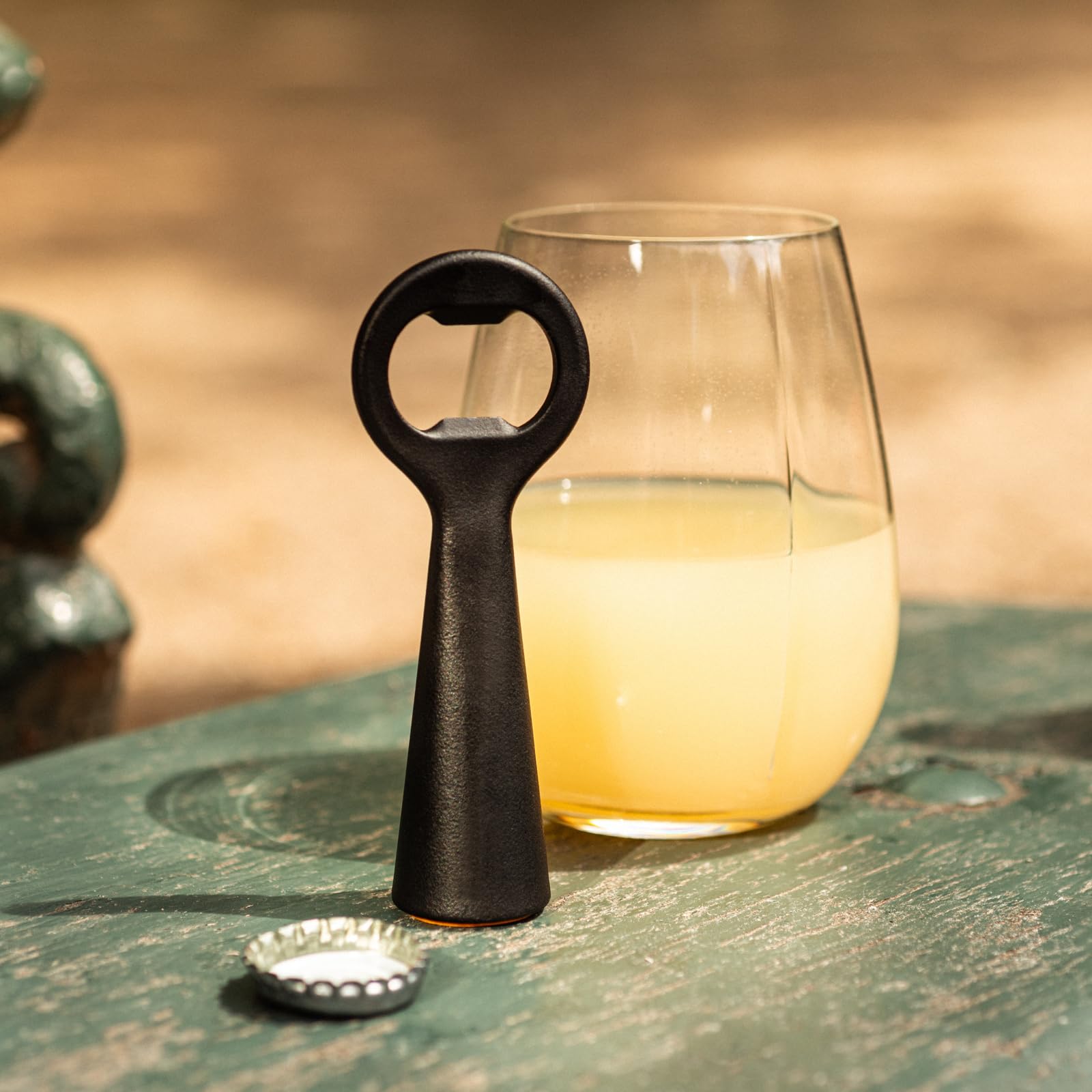 L'Atelier du Vin Le Brasseur Luxus-Flaschenöffner, Grillgeschenke, handgefertigt, Schwarz & Edelstahl, für Bier, Sprudelwasser, Premium-Geschenkbox für Partys, Hochzeiten, Grillen, Barkeeper,