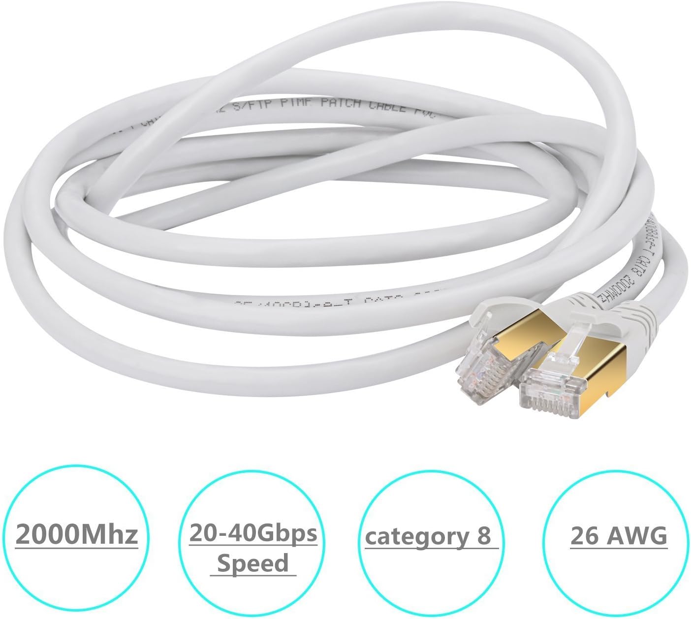Cat8 Ethernet Cable (6ft(2M))