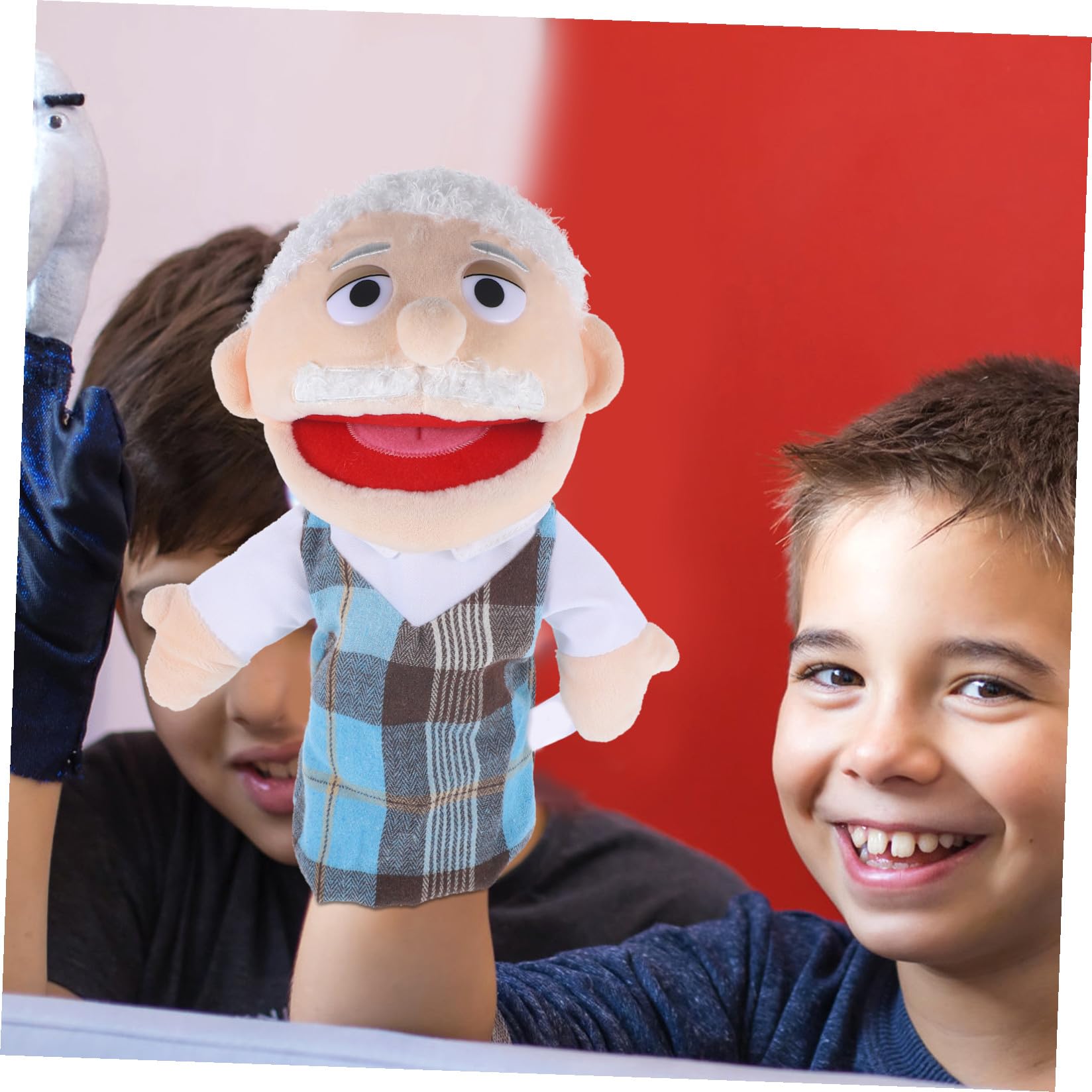 Marionetas de Mano Realistas 2 Piezas de Algodón PP | Abuelo y Abuela, para Niños y Niñas, Juego Educativo E Imaginación, Pack Doble