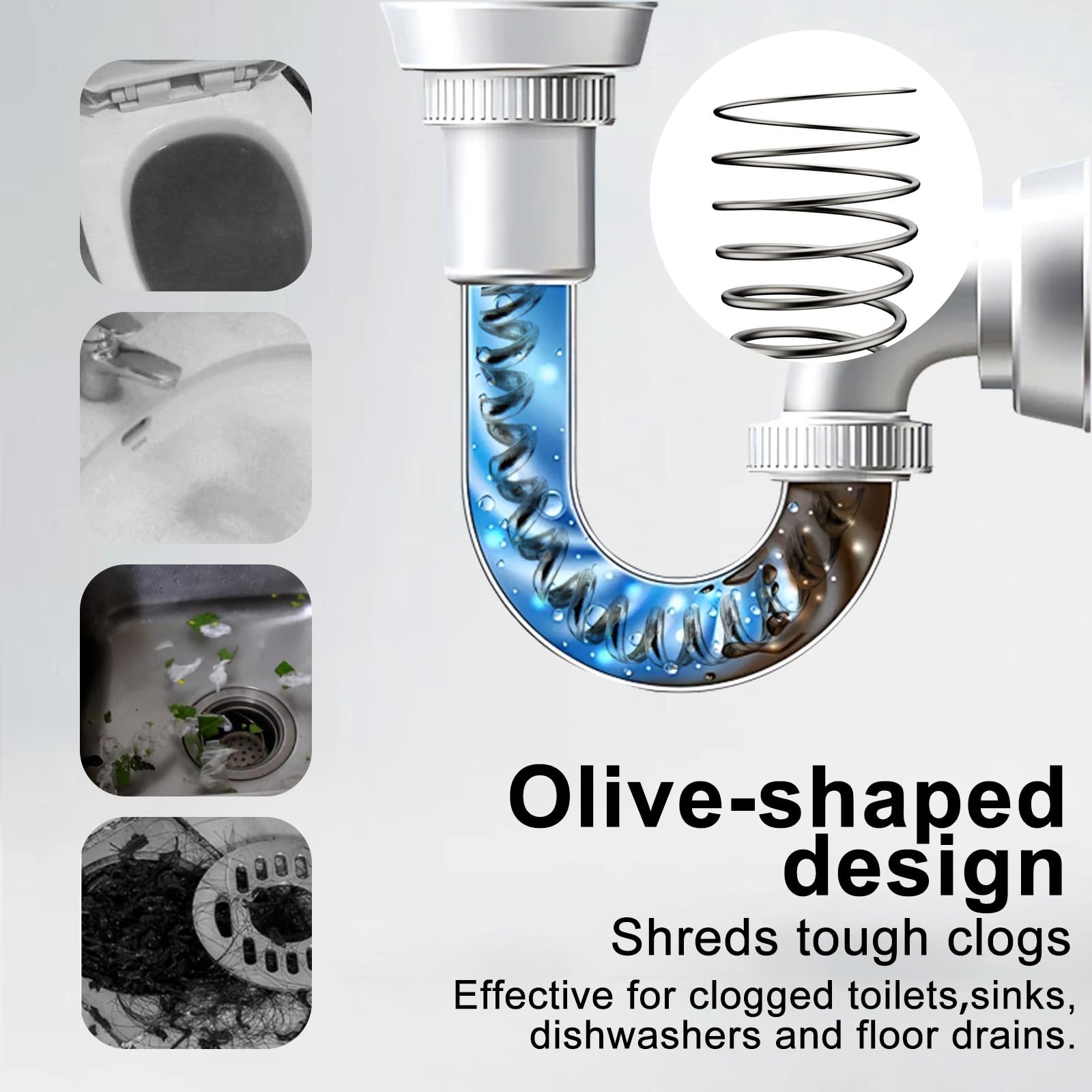 Sonda Sturatubi 5 m x 6 mm Molla Stura Lavandini e Scarichi Sturatubi e Sturalavandini Coclea di Drenaggio Molla professionale Stura Tubi di Scarico per La Pulizia Di Lavandini e Tubature