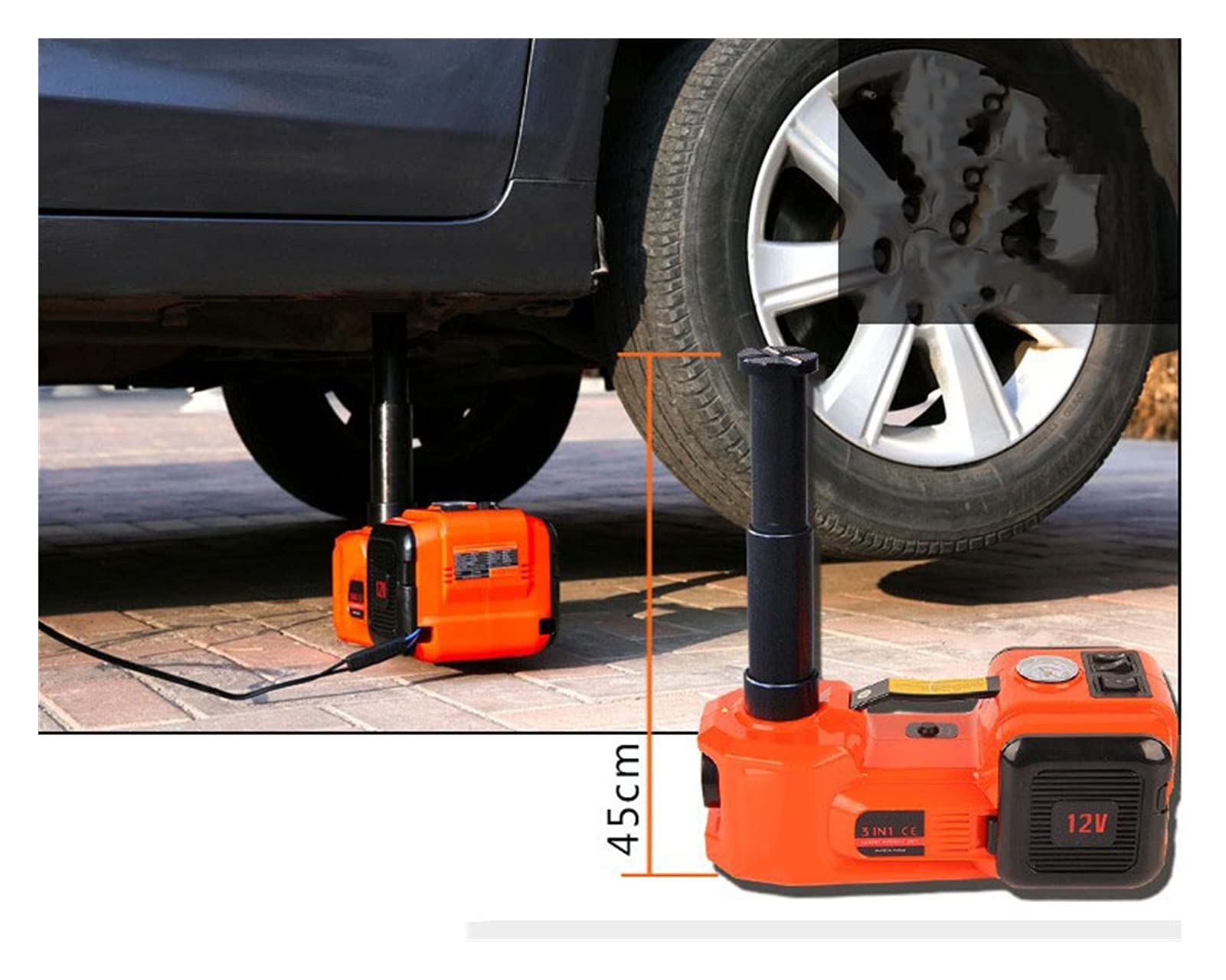 Podnośnik hydrauliczny, Elektryczny Jack 12V5T Zestaw samochodowy Wielofunkcyjny Narzędzie do naprawy opon