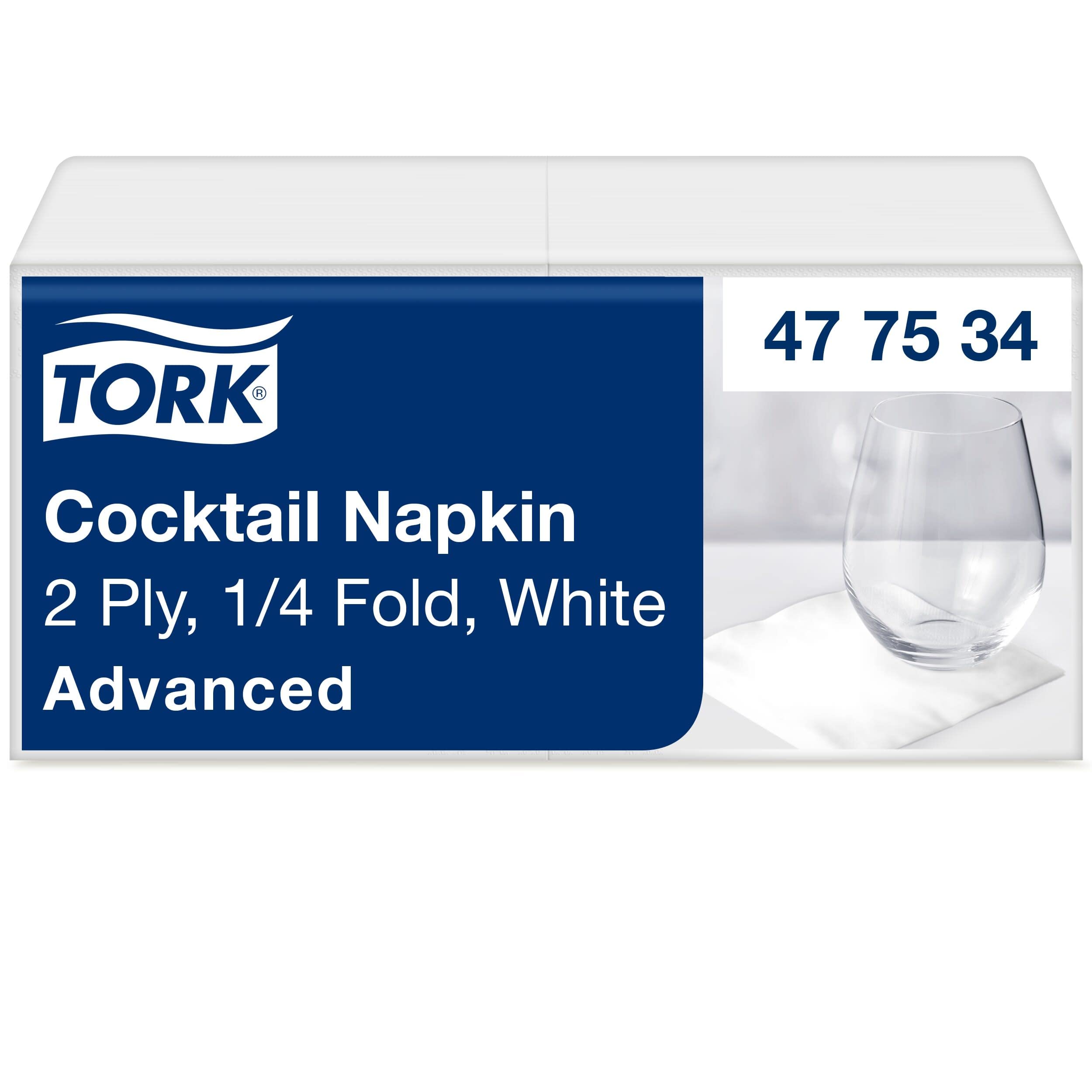 Tork 477534 Cocktail Napkin 2400Pieces 2-Ply Robust Disposable Stylish