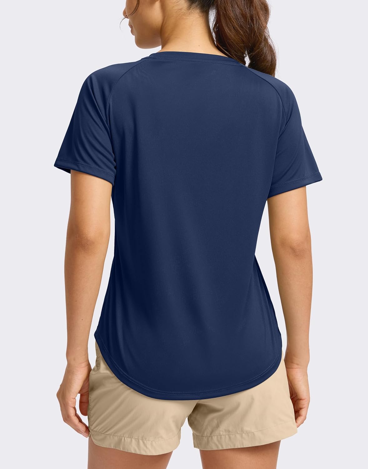 SANTINY Women's Short Sleeve Shirts UPF 50+ Sun Protection Moisture Wicking T-Shirts Hiking Athletic Workout Tops for Women - Image 2