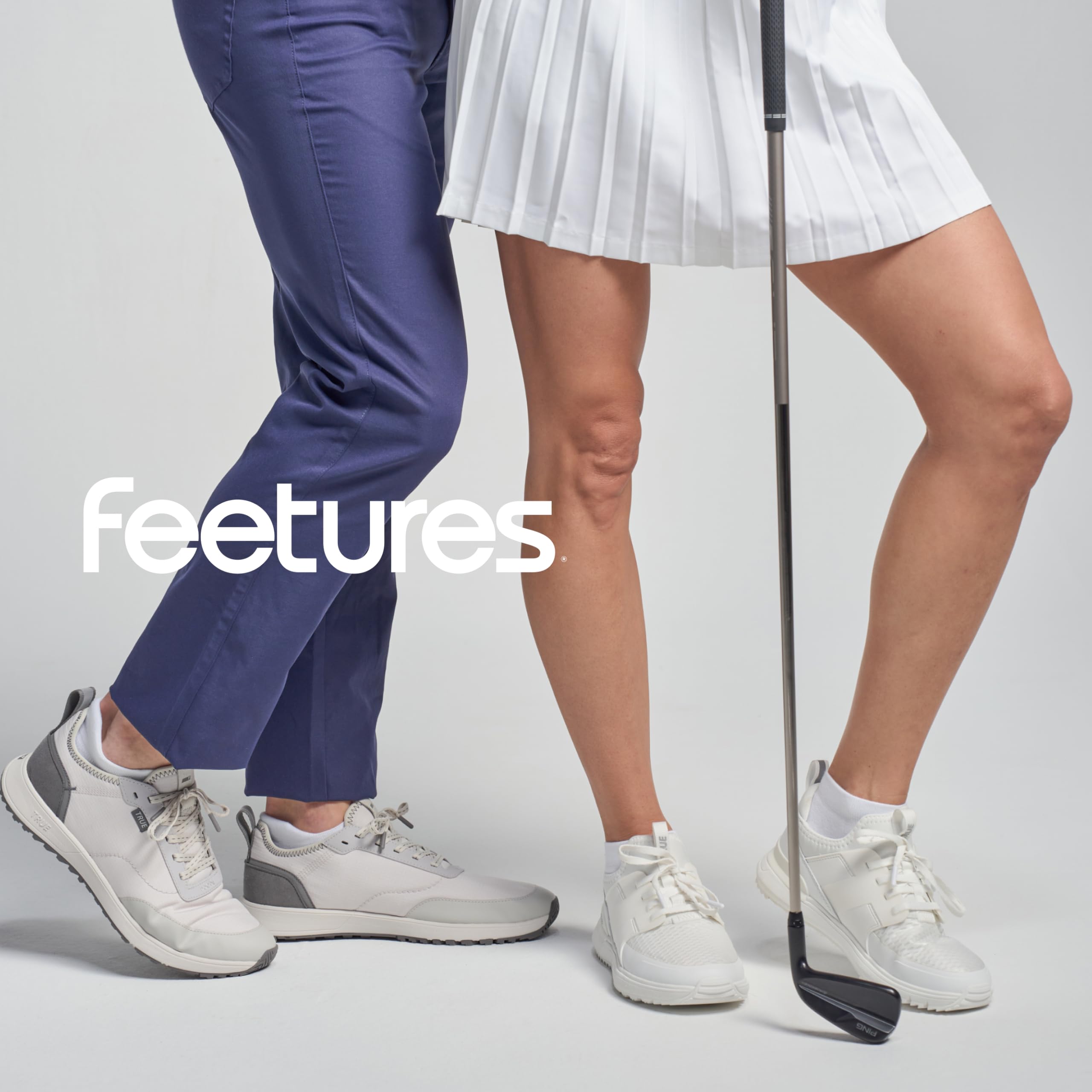 Feetures Elite Golf Max - Calcetines tobilleros acolchados con compresión específica