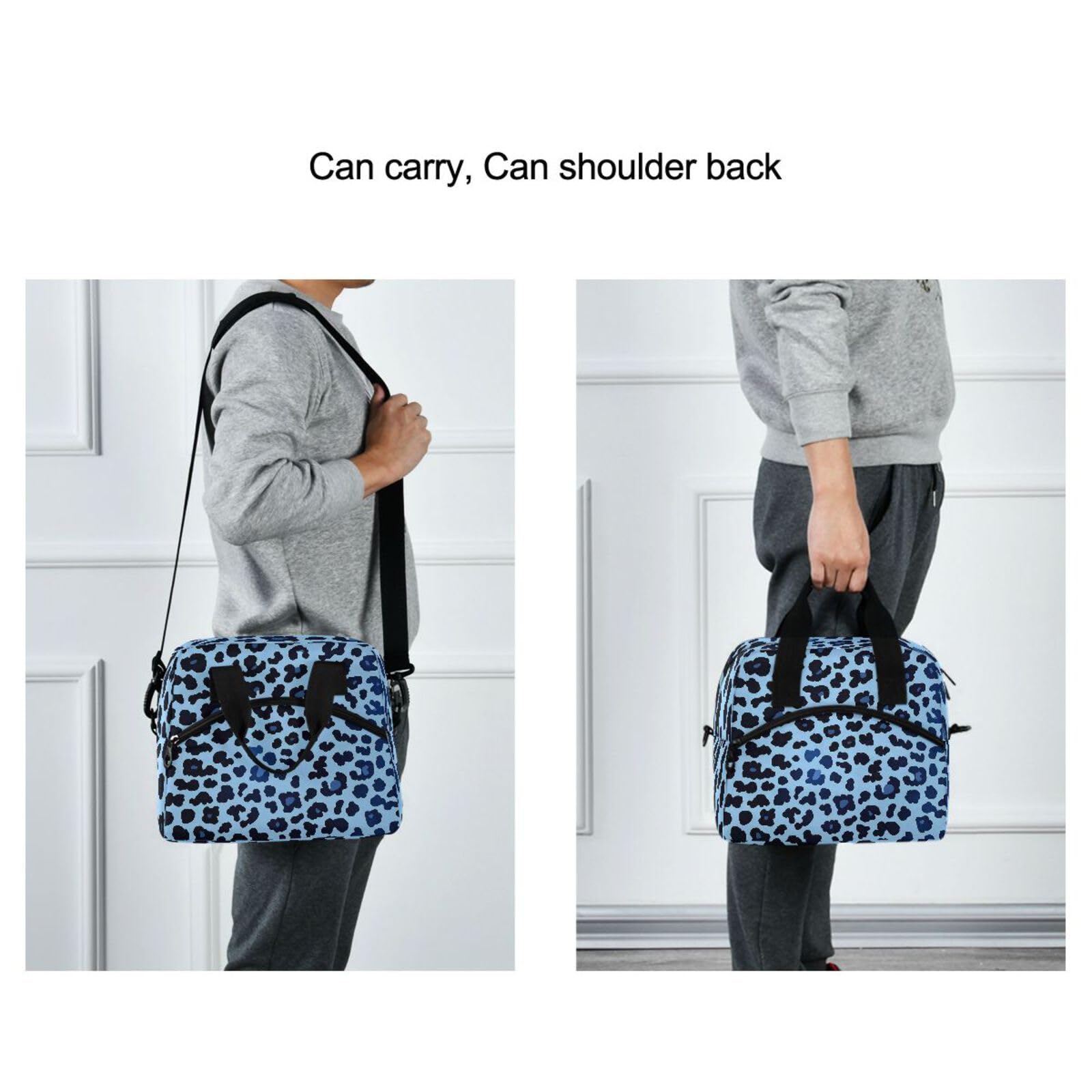 Amazon.com: ALAZA Leopard Print Blue Cheetah Lunch Box for Men