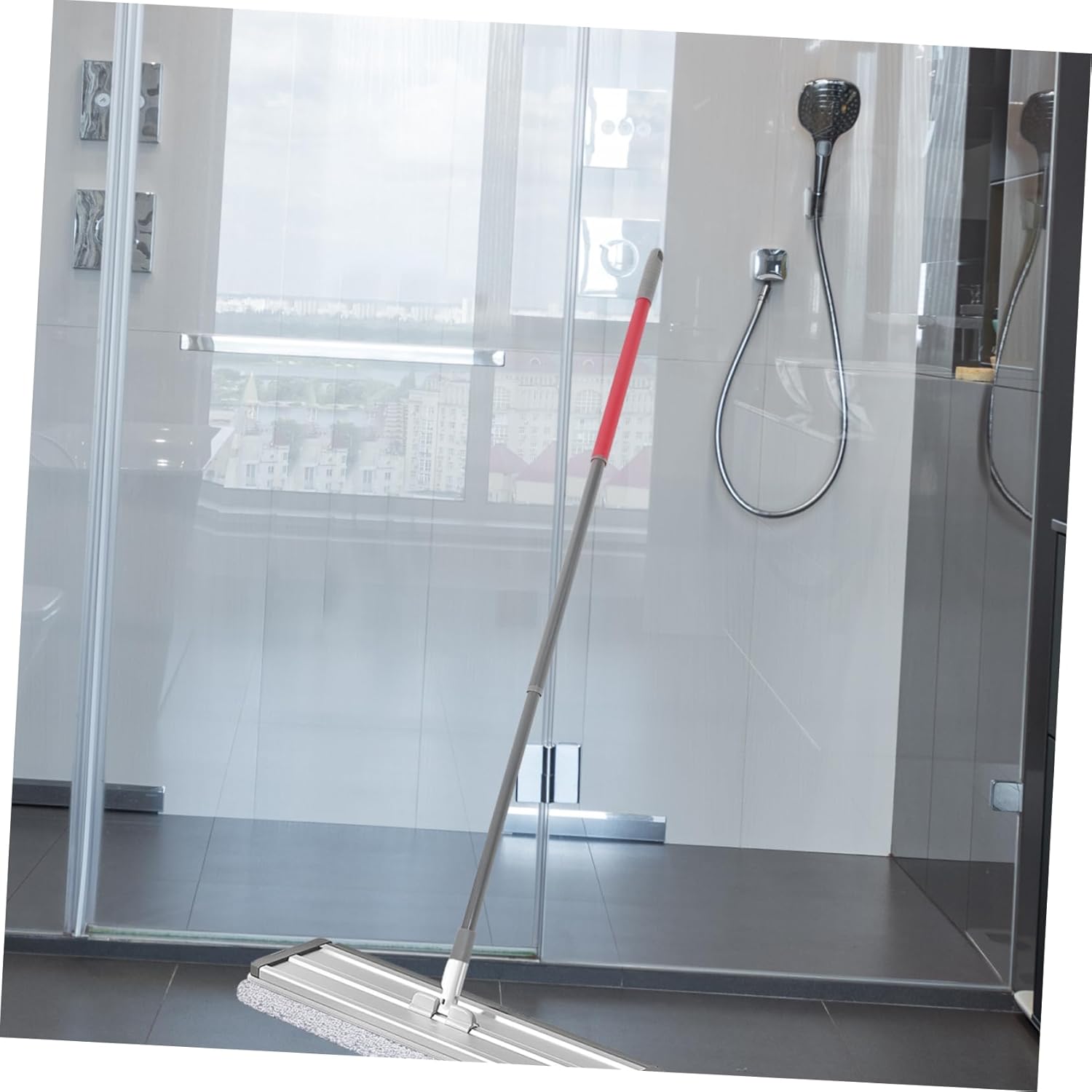 Mop Handle Replacement Compatible Iron Mop Pole Extendable Design for Hard Reach Areas Easy Installation