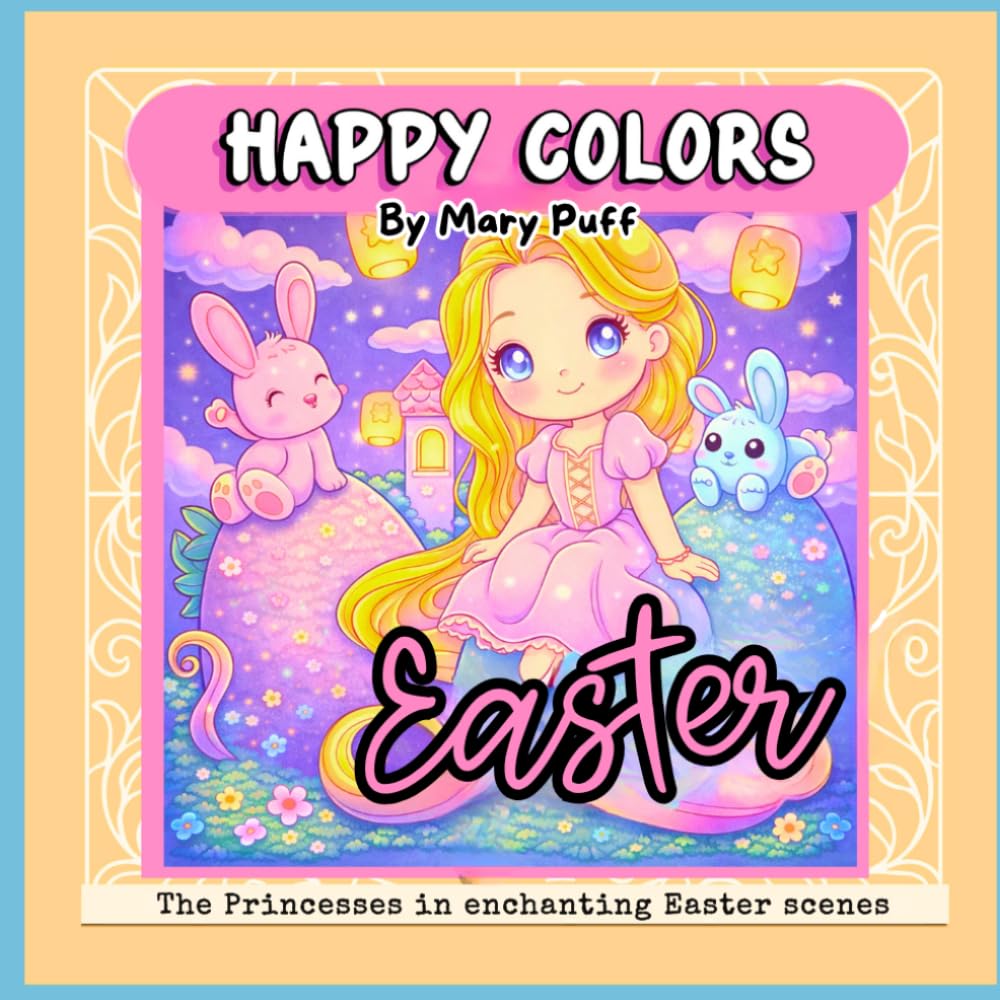 Magical Easter Princesses: A Whimsical Coloring Adventure for Kids coloring pages with cute princesses, fairy tales: Enchanting Fairy Tale Scenes with ... Creative Fun, Relaxation, and Springtime Joy