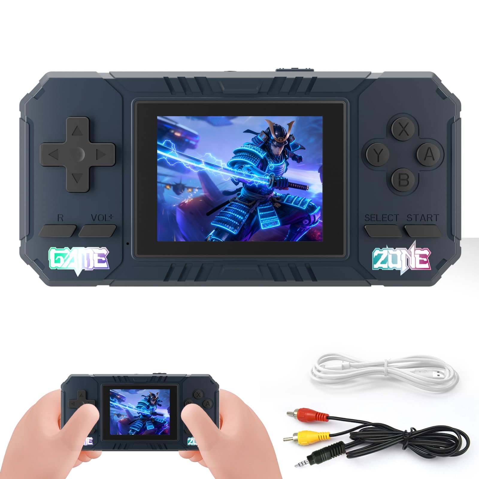 Console di gioco portatile, videogiochi retrò, lettore di gioco portatile, videogiochi retrò 520 precaricati (blu)