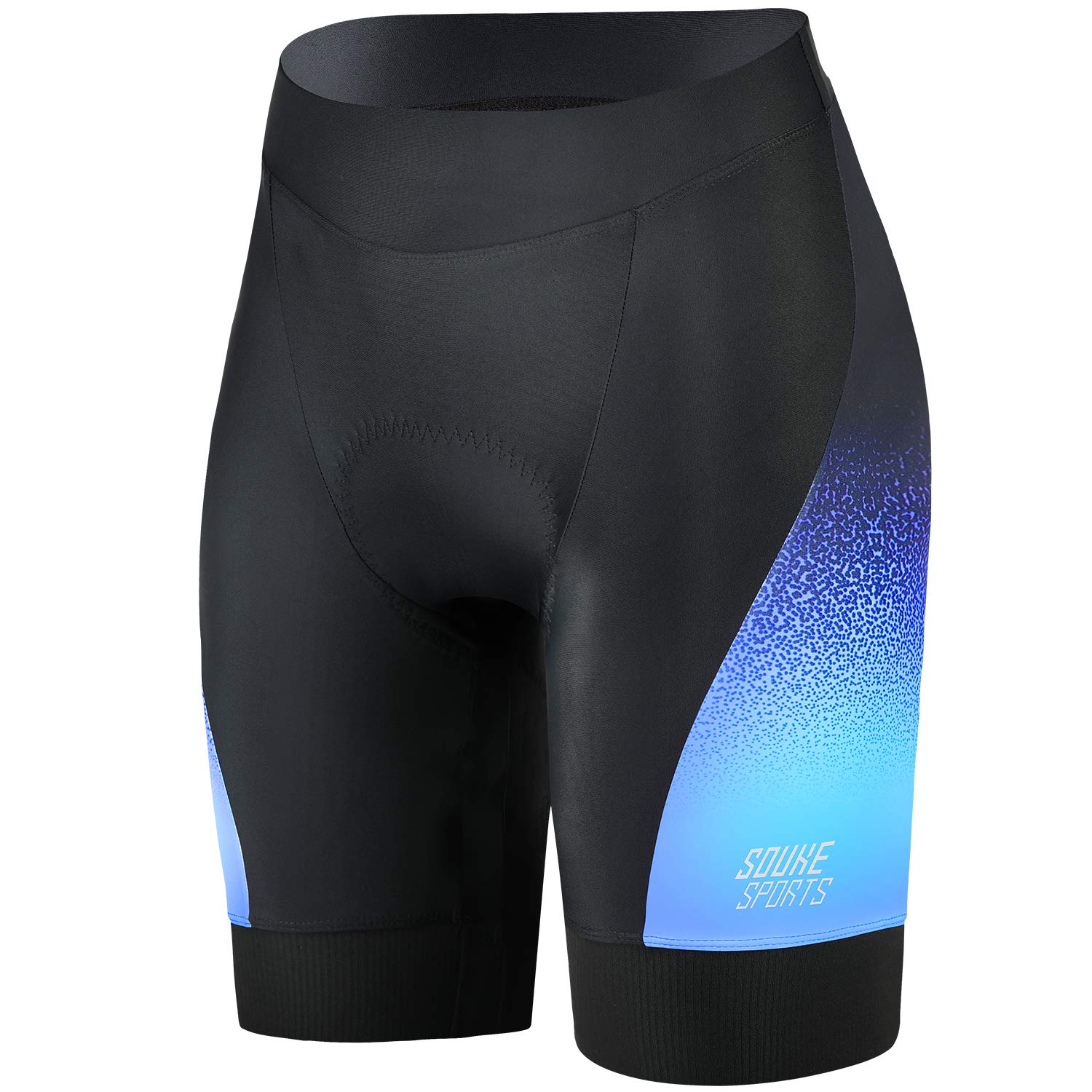 Souke Sports Radlerhose Damen Fahrradhose Gepolstert Schnelltrockende Radhose Kurz mit Atmungsaktive 4D Gel Sitzpolster