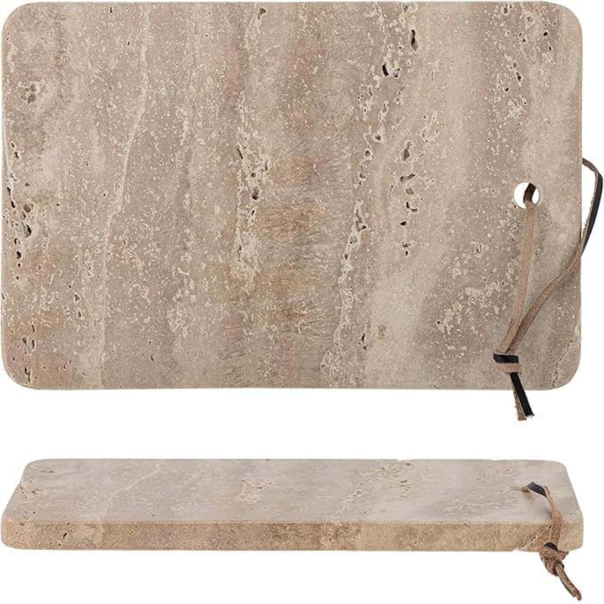 Planche à Découper en Travertin Naturel 30 x 20 cm | Élégante, Artisanale et Solide | Idéale pour Fromages, Charcuterie, Sushi, Antipasti | Made in Italy - Kalu Creations – FILO