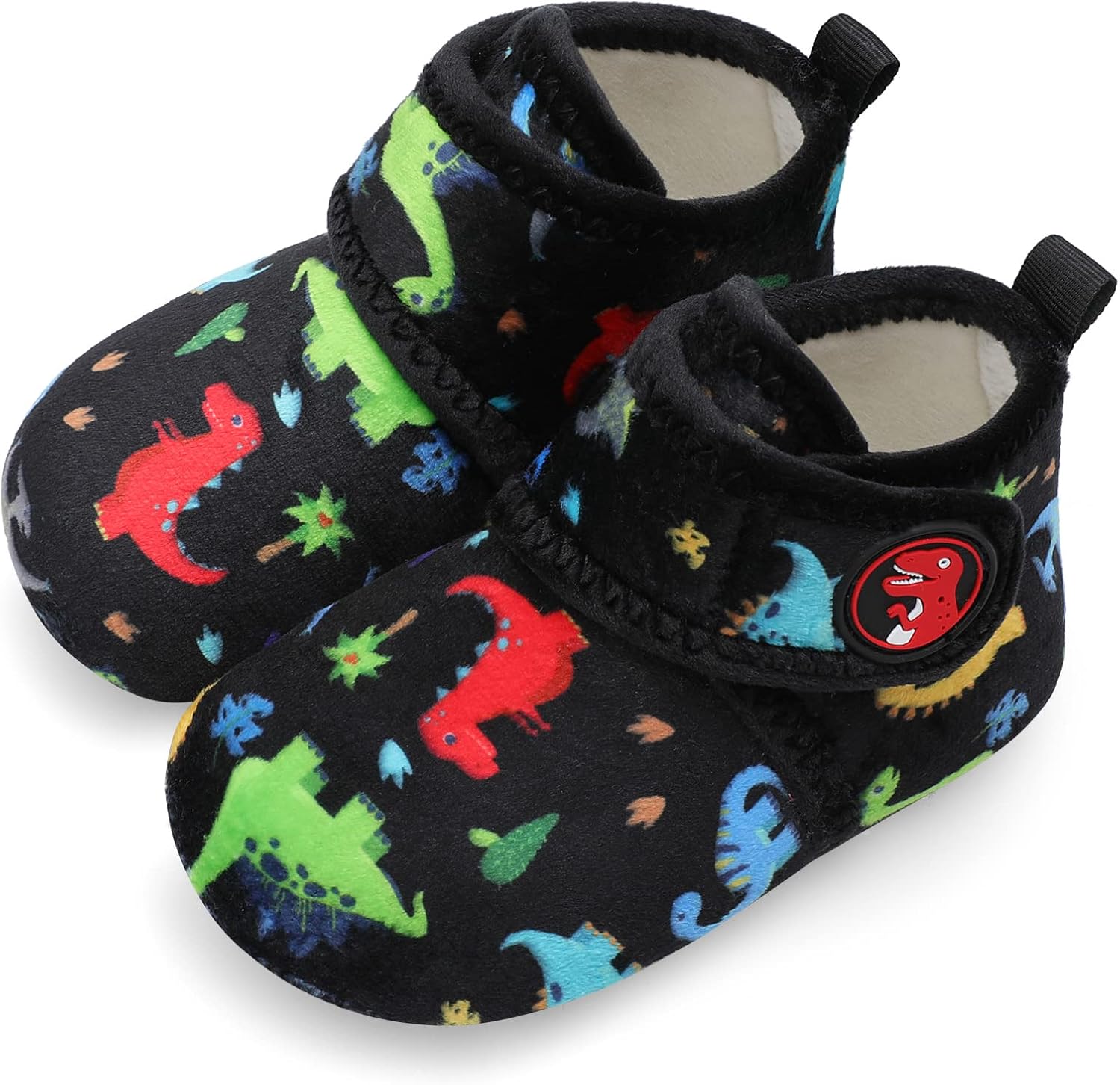 Scurtain Unisex Kids Toddler Slippers Socks Artificial Woolen Slippers with Non-slip Rubber Sole