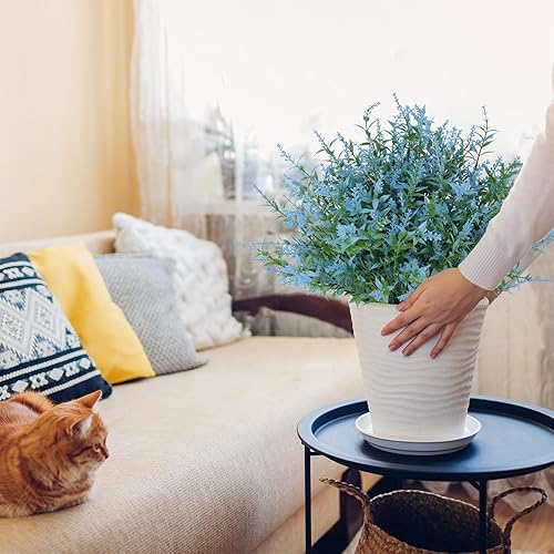 Miniatura 4 de Flores artificiales azules para exteriores, flores artificiales para exteriores, flores artificiales que se ven reales para exteriores, flores