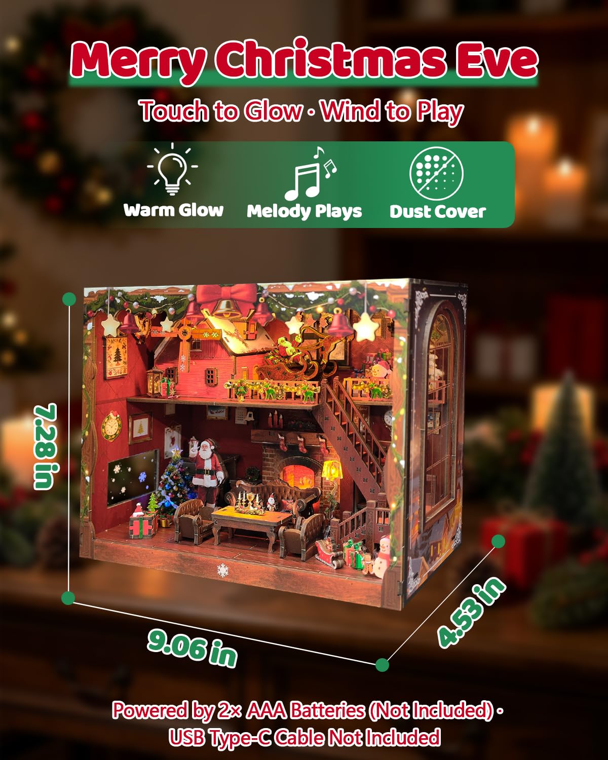 OZJAY Kit natalizio in miniatura, puzzle in legno 3D per adulti