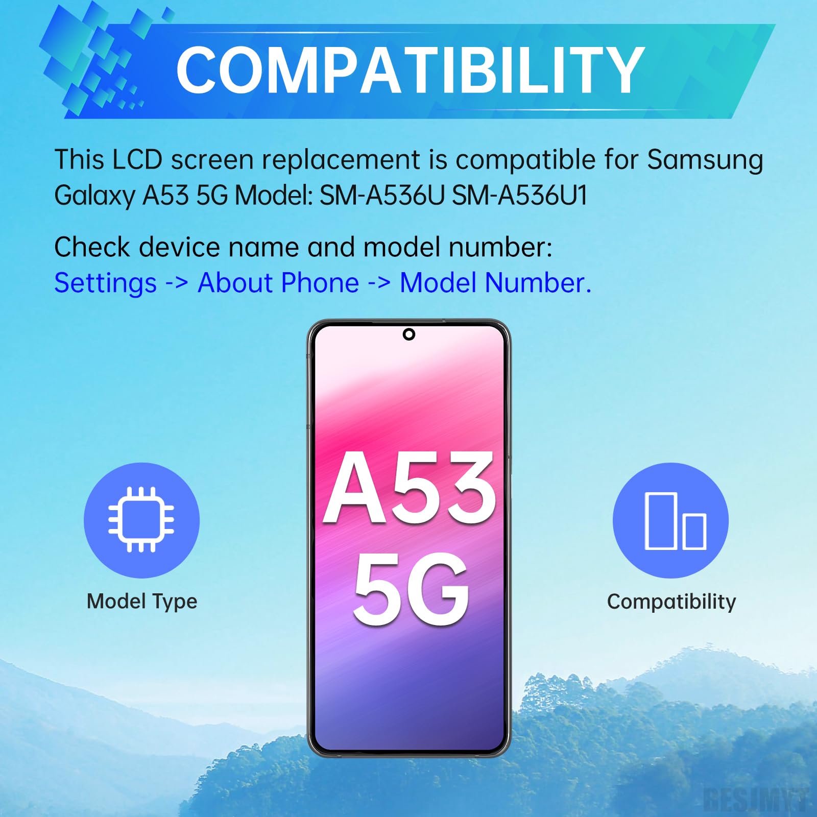 Amazon.com: BESJMYT for Samsung Galaxy A53 5G Screen Replacement