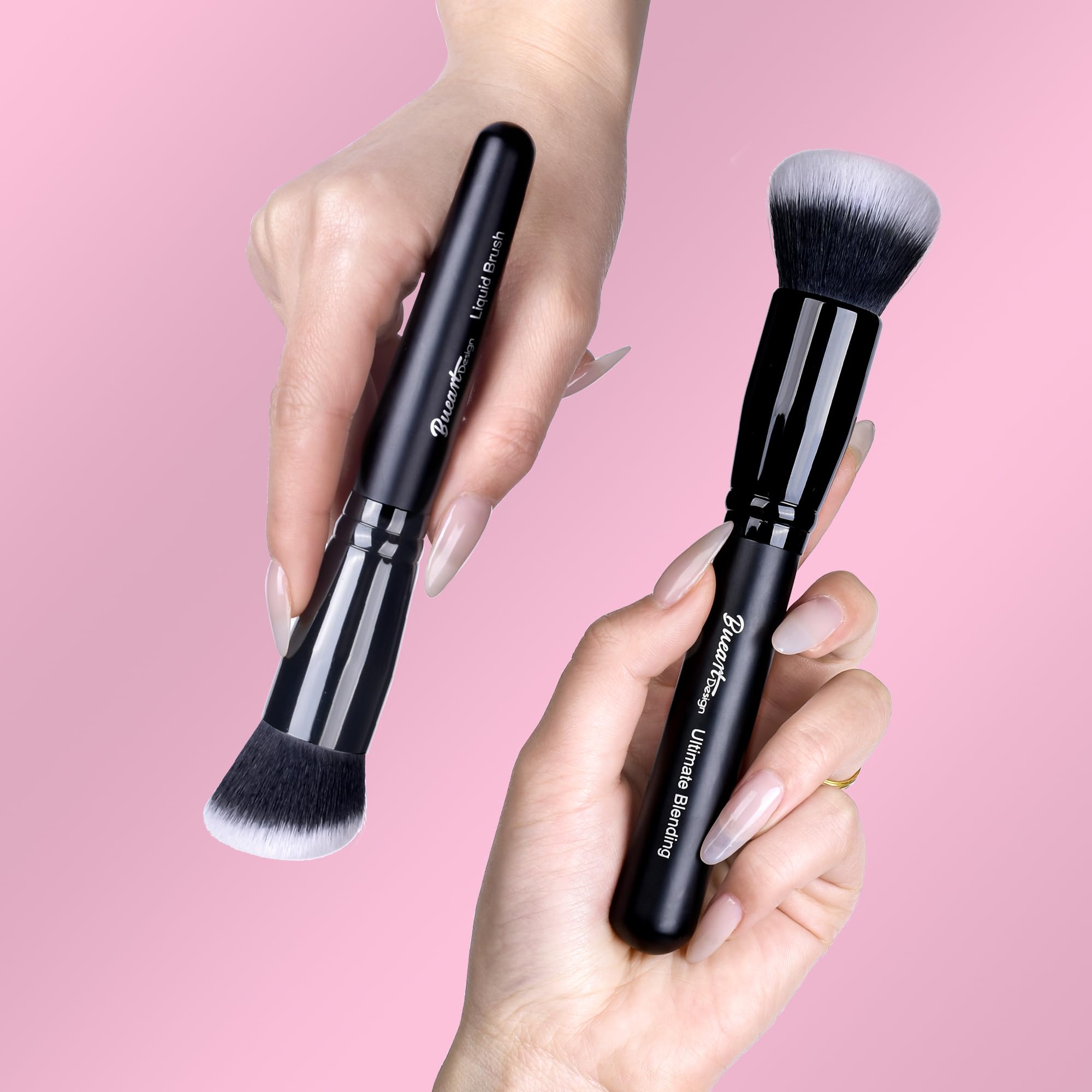 M9 Ultimate Blending mit schräg abgerundetem flüssigem Foundation-Pinsel