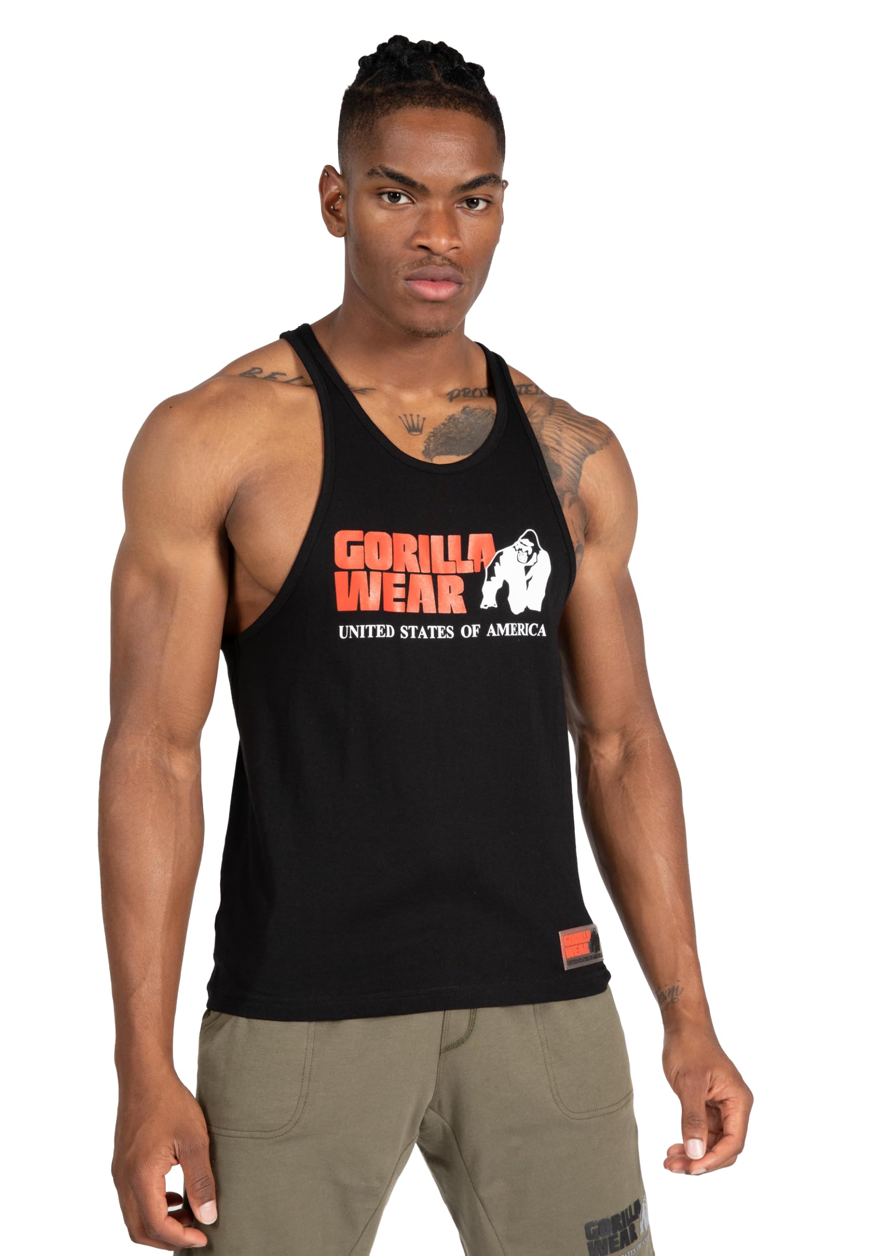 Gorilla Wear Men's Black Muskelshirt-Classic-Schwarz T-Shirt, XXX-Large