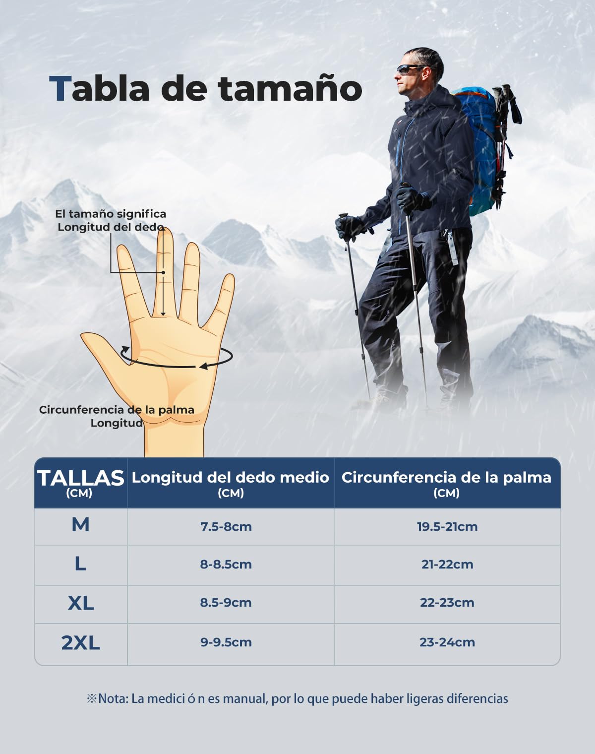 KEMIMOTO Guantes Moto Calefactables 3 Modos con Batería 2500mAH, Resistentes al Desgaste y Pantalla Táctil