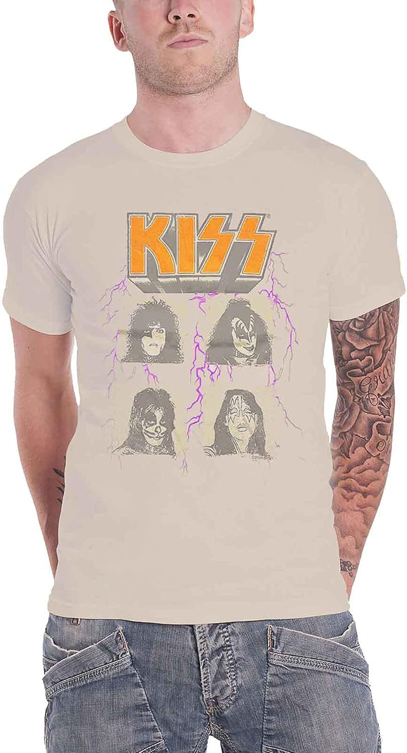 Débardeur KISS Blue Lightning - Collection Officielle KISS - T-shirt Manches Courtes Léger