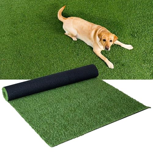 Fasward Artificial Grass Carpet Astro Turf Rug, 4x6 Feet Fake Grass Mat Indoor Outdoor Dog Turf with Drain Holes, Synthetic Lawn for Patio, Deck, Baclony, Pool