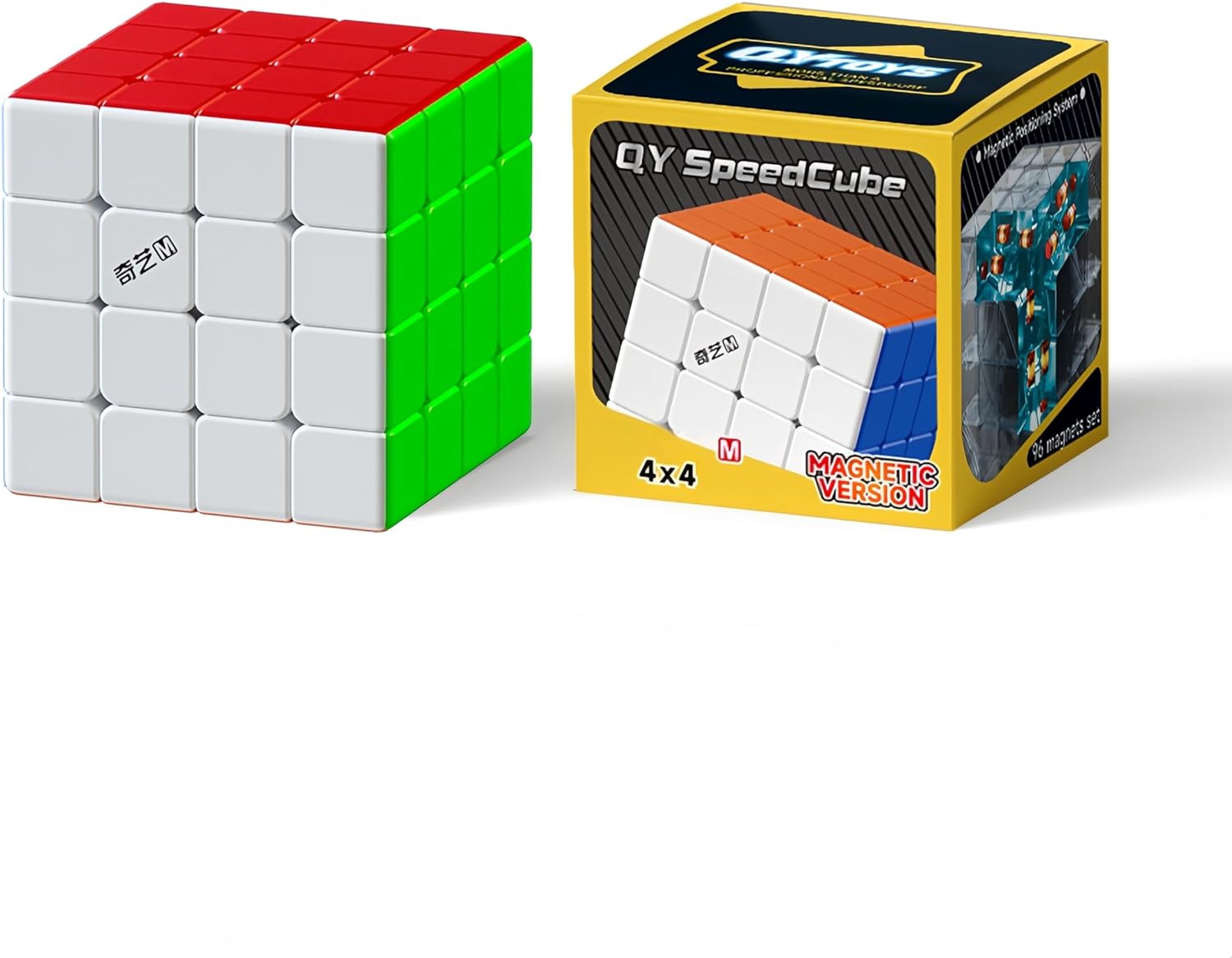 LiangCuber QY Toys Speed Cube 4x4 Magnetic – 59mm High-Performance Stickerless Cube 4x4x4