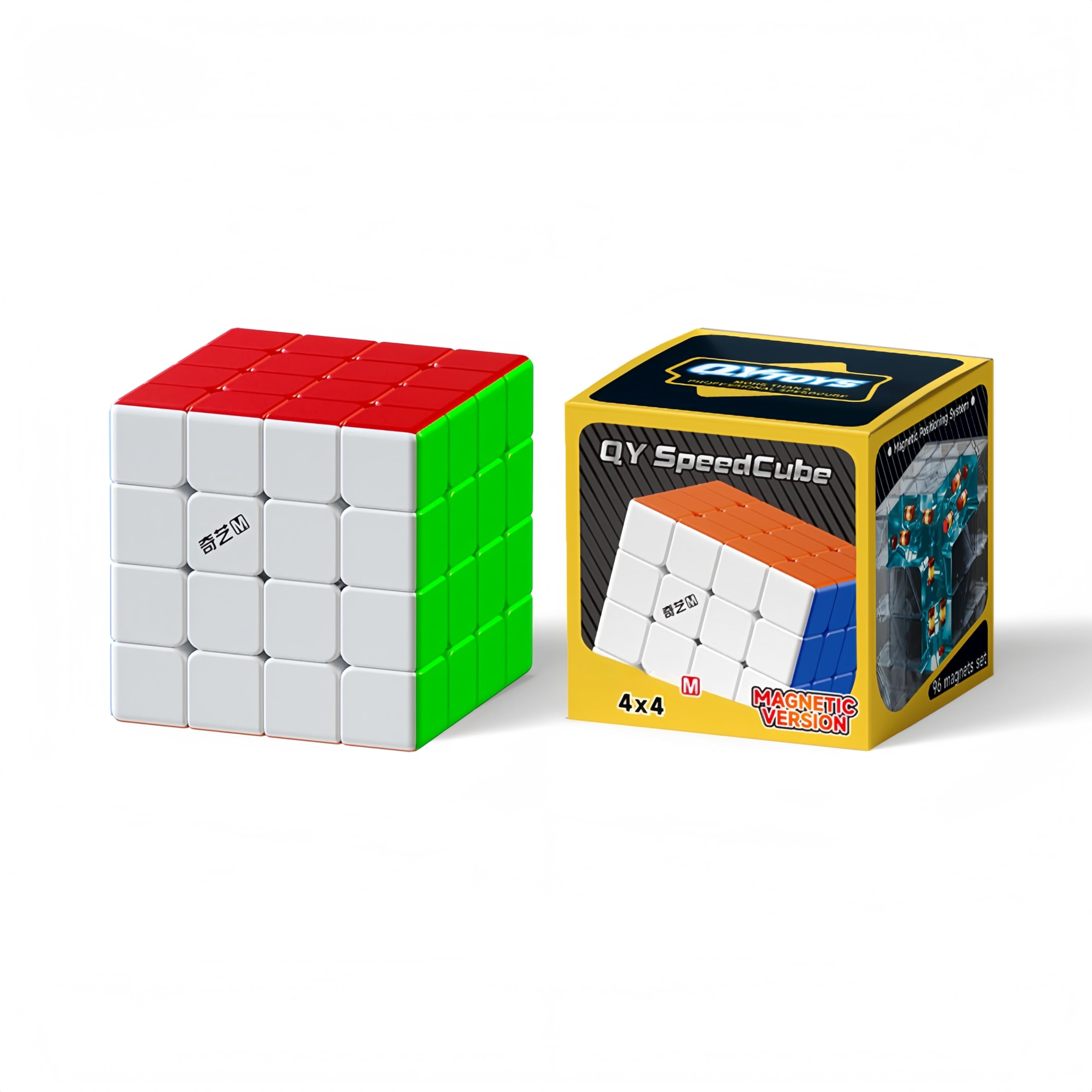 XMDCuber QY Toys M 4x4 Speed Cube Stickerless, 59mm 4x4 Puzzle Cube Pro-level performance for every cuber (M version)
