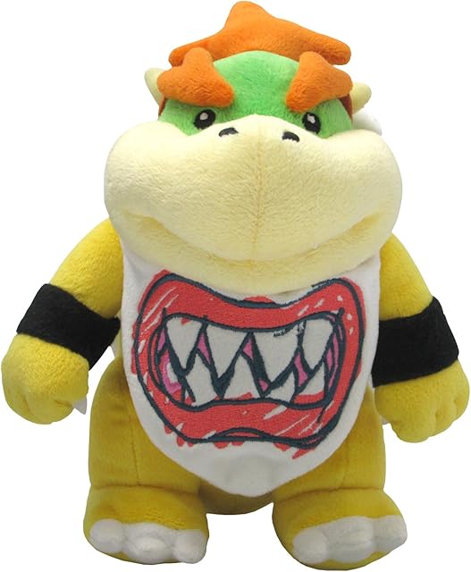 Sanei AC11 Super Mario All Star Collection 8" Bowser Jr. Plush Brothers, Yellow, Green