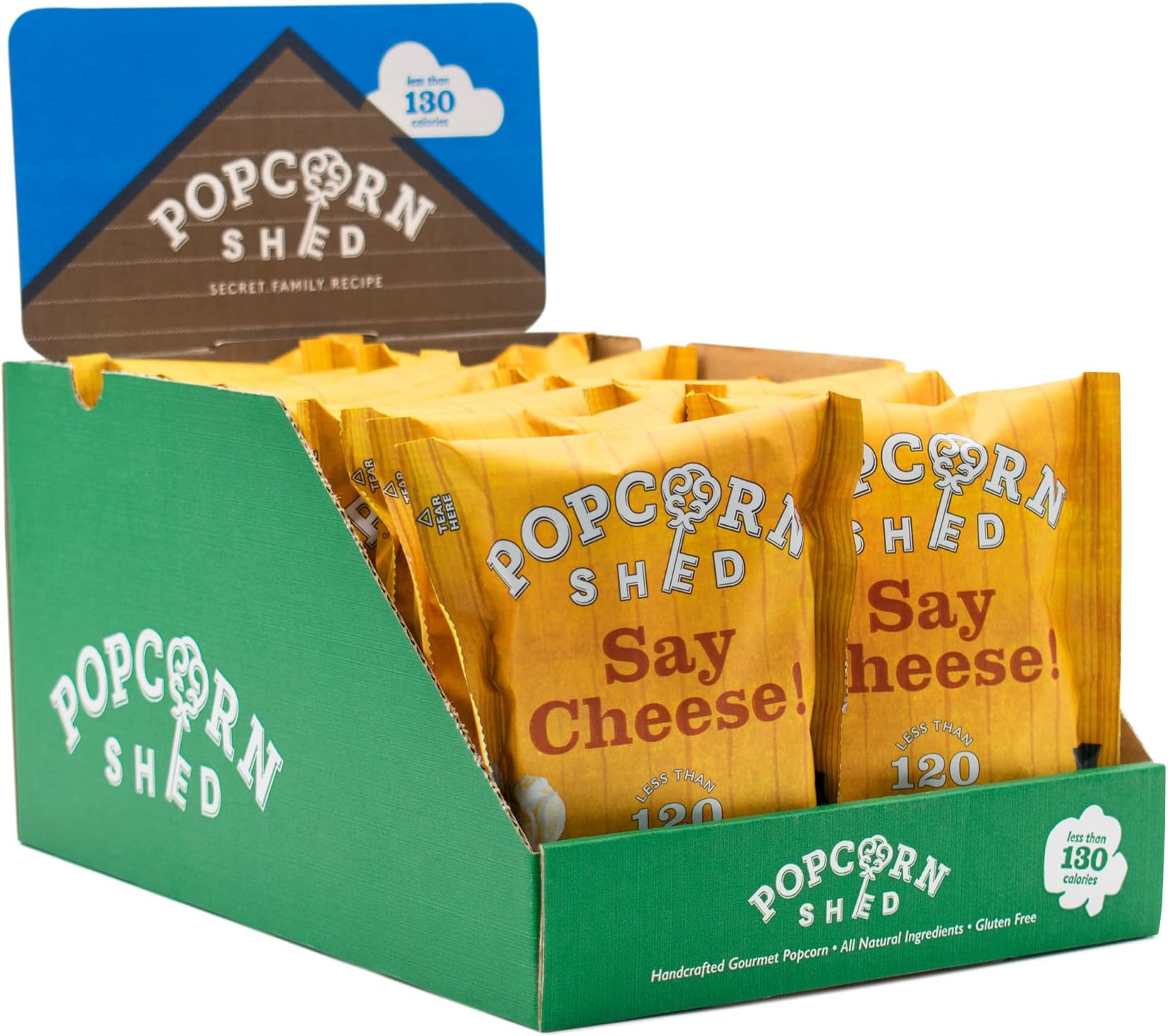 Say Cheese! Gourmet Popcorn (1 x 16g) - Cheddar Cheese Gourmet Popcorn, Easy & Low Calorie Snack, Perfect for Parties, Movie Nights & Gifting