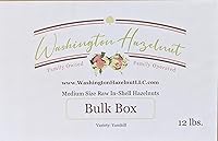 Vista 5 de Avellanas en cáscara de nuestro huerto familiar en el estado de Washington. (cruda, caja a granel de 12 libras)