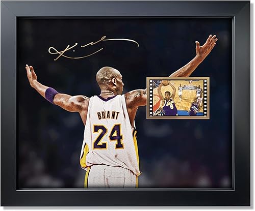 sufenvera Kobe Bryant - Póster enmarcado para fanáticos del baloncesto en cumpleaños, Navidad, Día del Padre, 10 x 8 pulgadas