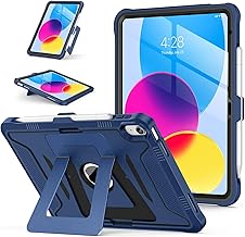 Soke Case for iPad (A16) 11th/10th Generation (11-Inch 2025/10.9-Inch 2022), with Screen Protector and Kickstands, Rugged Full Body Heavy Duty Shockproof Protective Cover - Black Navy