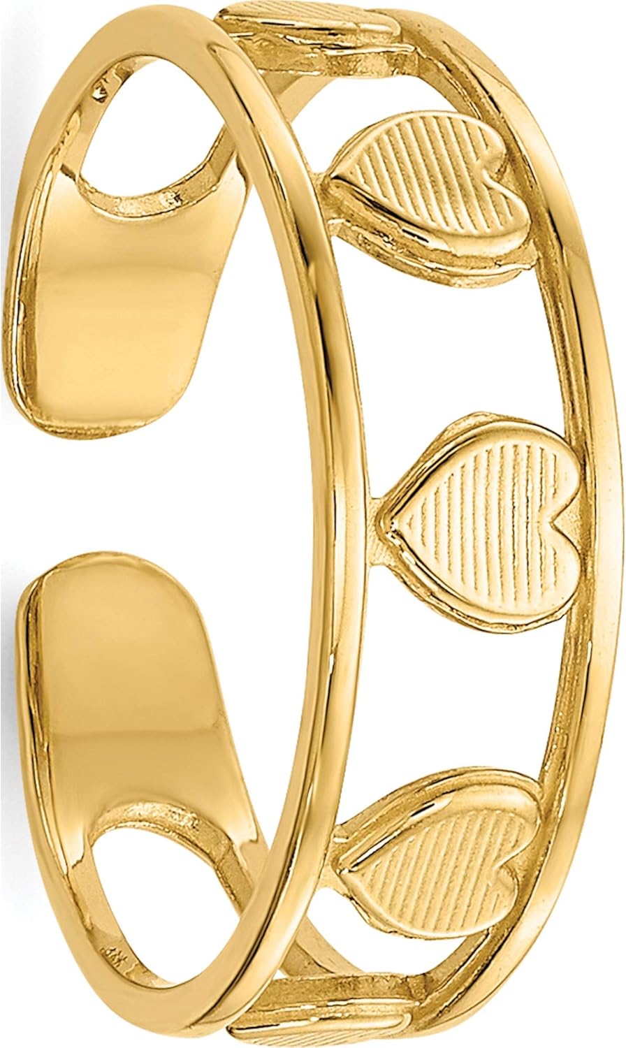 14K Yellow Gold Heart Toe Ring - Jewelry By Sweet Pea