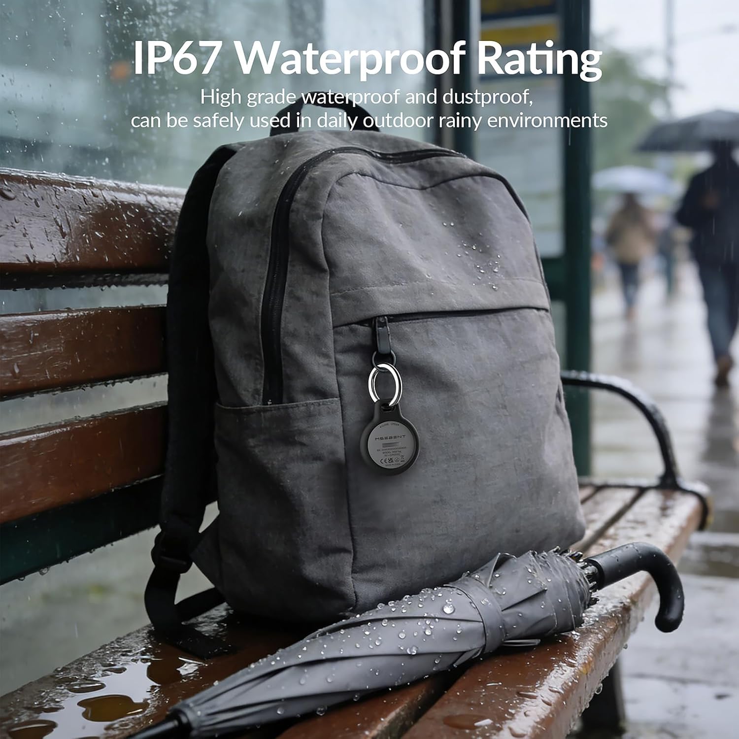 Tracker Tag (4 Pack) - Apple MFi Certified & IP67 Waterproof | Works with Apple Find My Network (iOS) to Track Keys, Wallet, Luggage & More