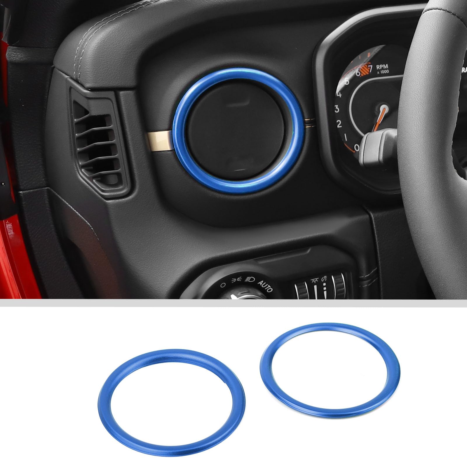 2025 Jeep Gladiator Accessories Voodonala Red Aluminum AC Vent