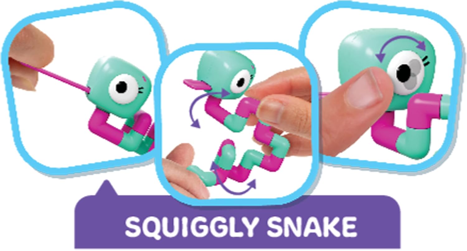 Little Live Pets - Squirkies: 3 Pack: Metallic Clickety Cat | Interactive Fidget Toys, Feature, Click, Flick, Tangle, Pop, 30+ to Collect, Multiple Fidget Points, for Kids Ages 5+.