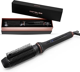 Corioliss Cepillo Alisador Pelo Eléctrico Hot Brush Antifrizz Control Temperatura 80º a 210º Iónico Cerámica Apagado Automático