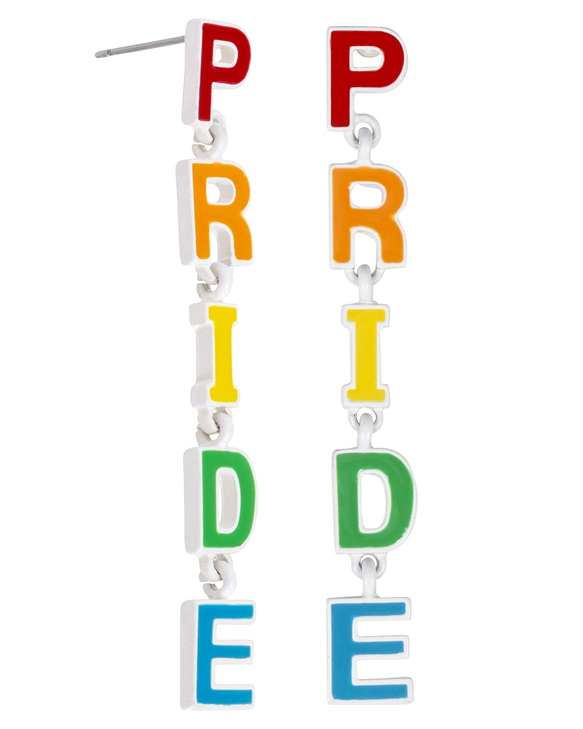 Madison Tyler Pride Collection | PRIDE Rainbow Dangle Post Earrings for Women | Gay Lesbian LGBT Jewelry